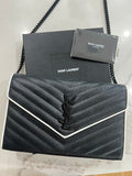 Monogramme Large YSL Grain de Poudre Wallet on Chain