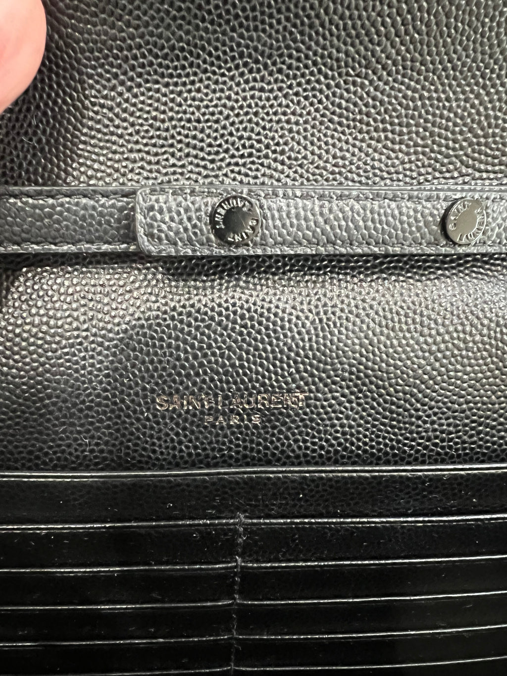 Monogramme Large YSL Grain de Poudre Wallet on Chain