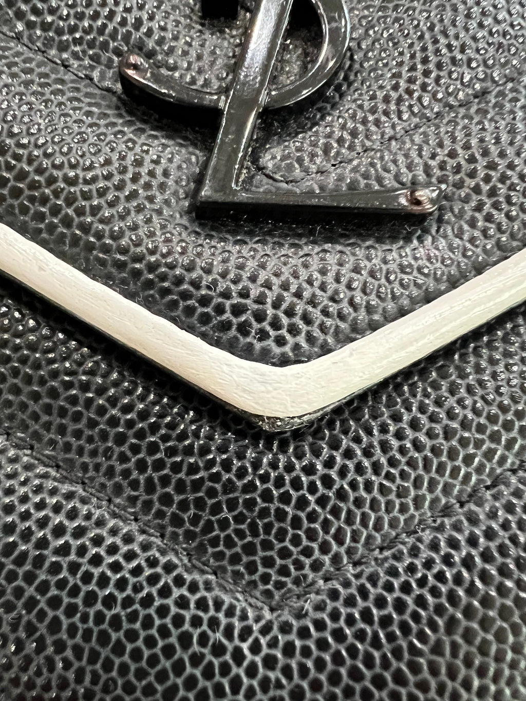 Monogramme Large YSL Grain de Poudre Wallet on Chain