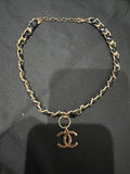 Upcycled Chanel CC charm choker