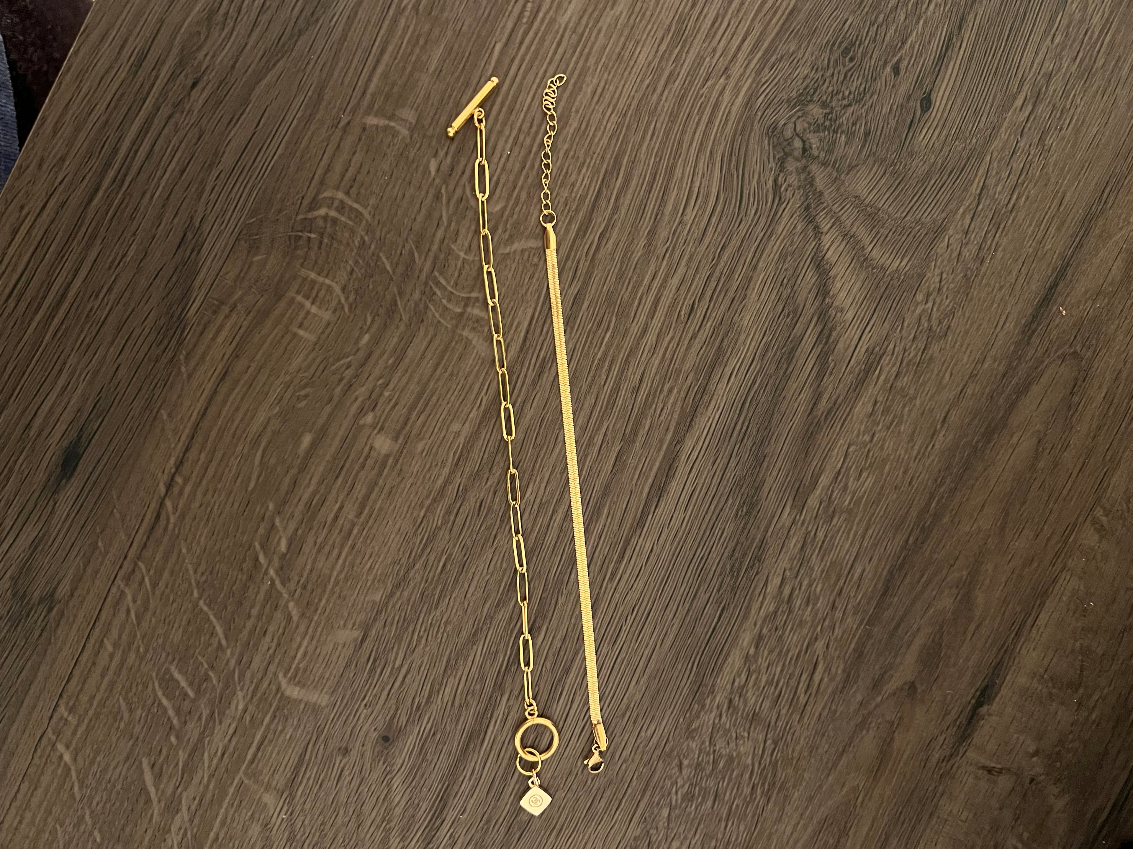 Upcycled Chanel CC charm bracelet - Toggle paperclip