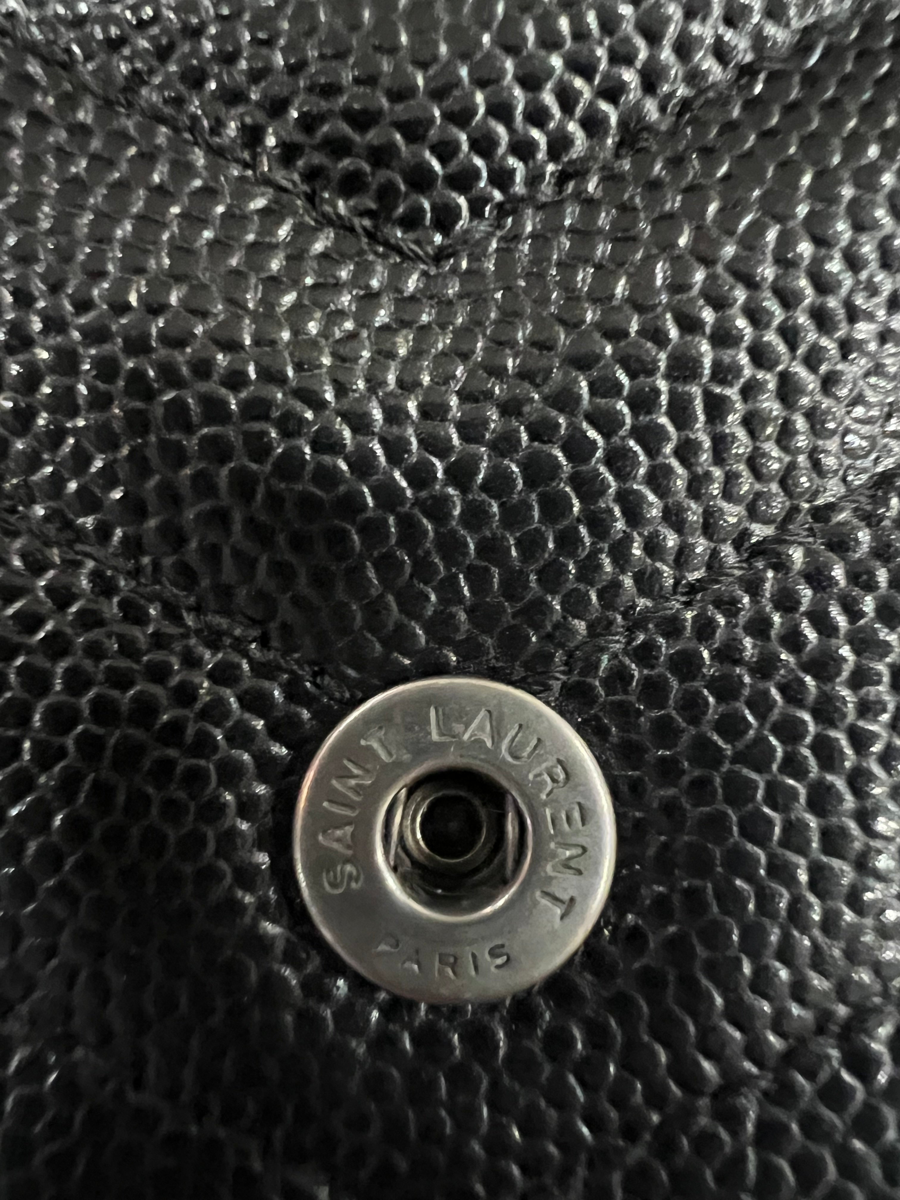 YSL cassandre all black wallet on chain