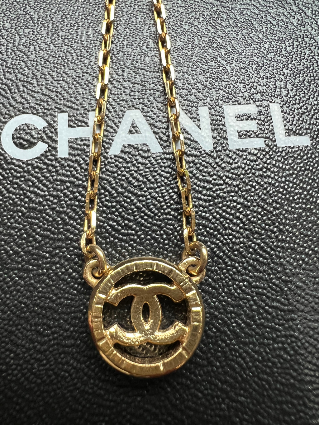 Chanel Crystal Gold CC Pendant necklace