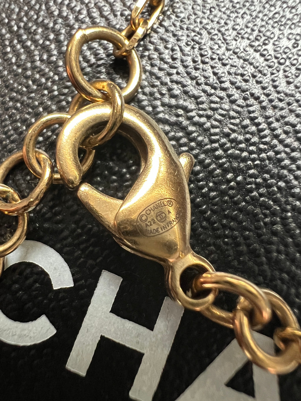 Chanel Crystal Gold CC Pendant necklace