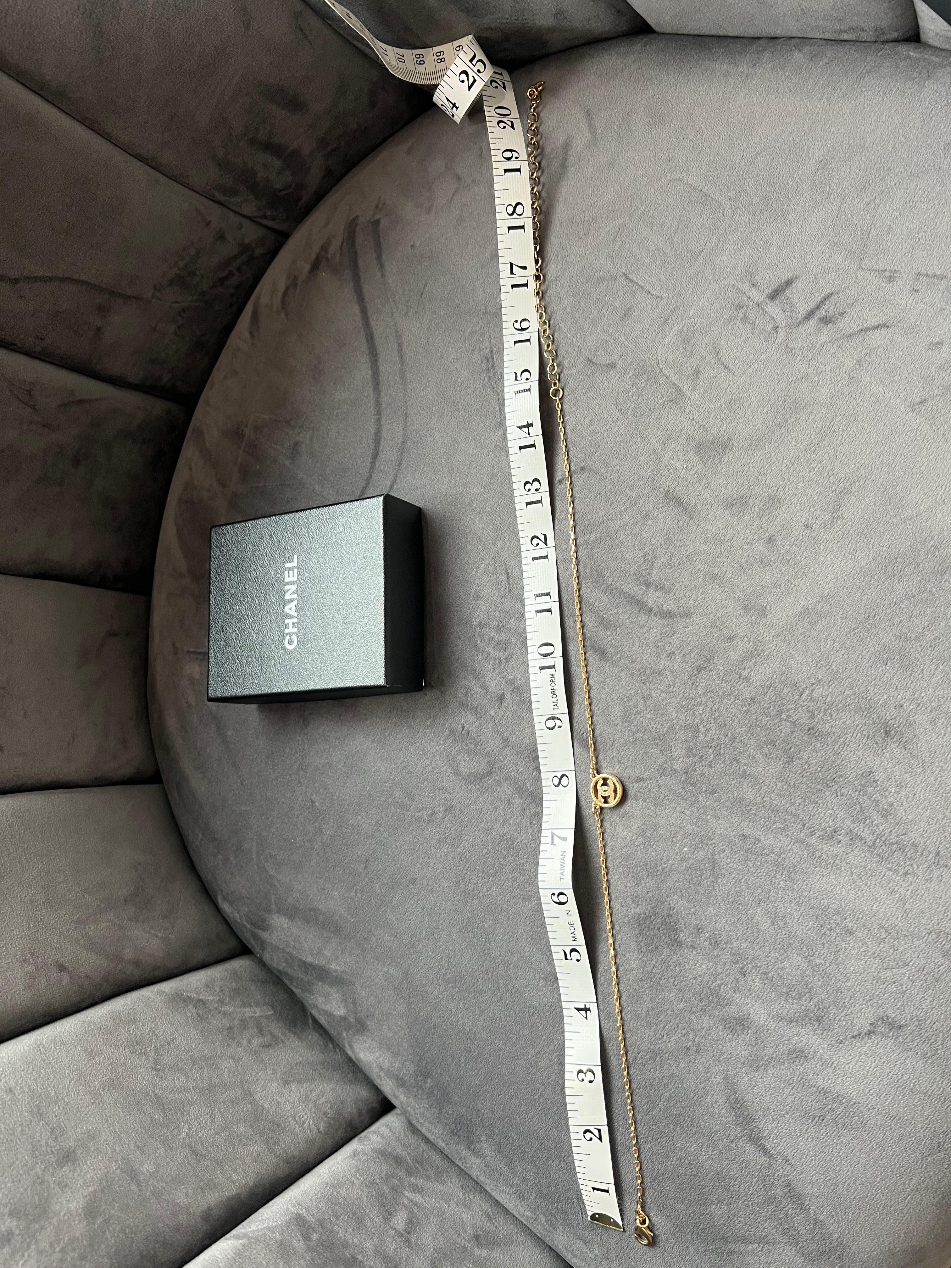 Chanel Crystal Gold CC Pendant necklace