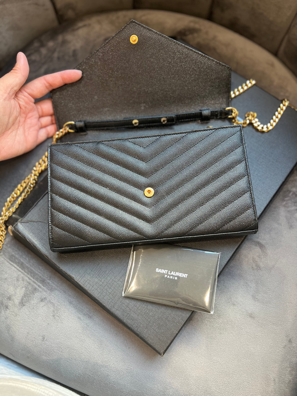 Rare tricolor Yves Saint Laurent Envelope flap Cassandre crossbody