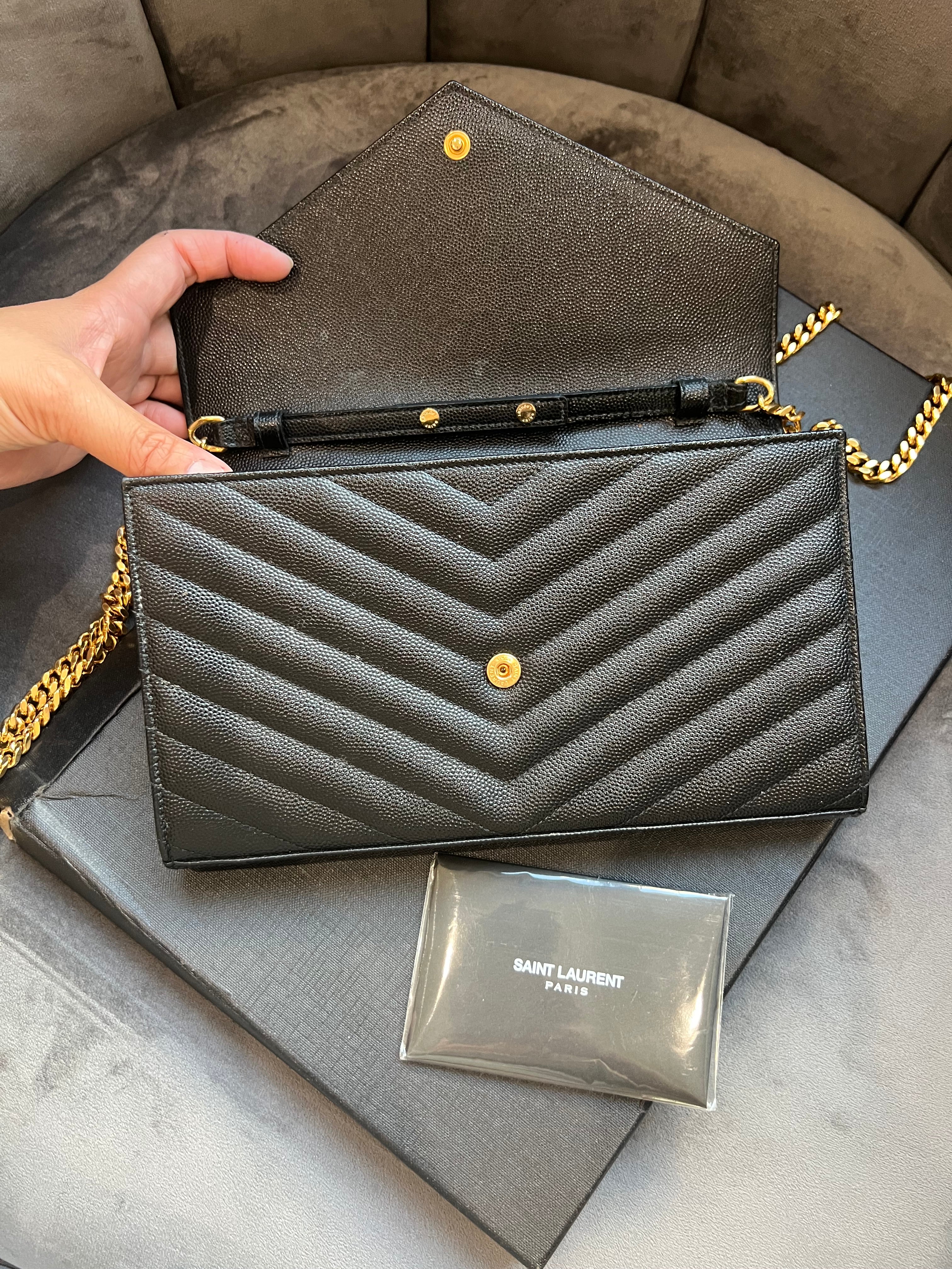 Rare tricolor Yves Saint Laurent Envelope flap Cassandre crossbody
