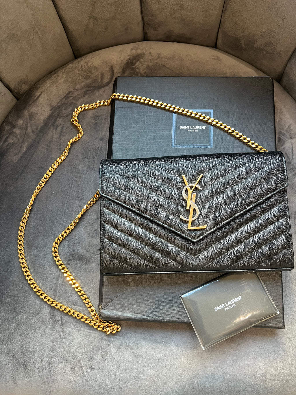 Rare tricolor Yves Saint Laurent Envelope flap Cassandre crossbody