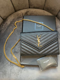 Rare tricolor Yves Saint Laurent Envelope flap Cassandre crossbody