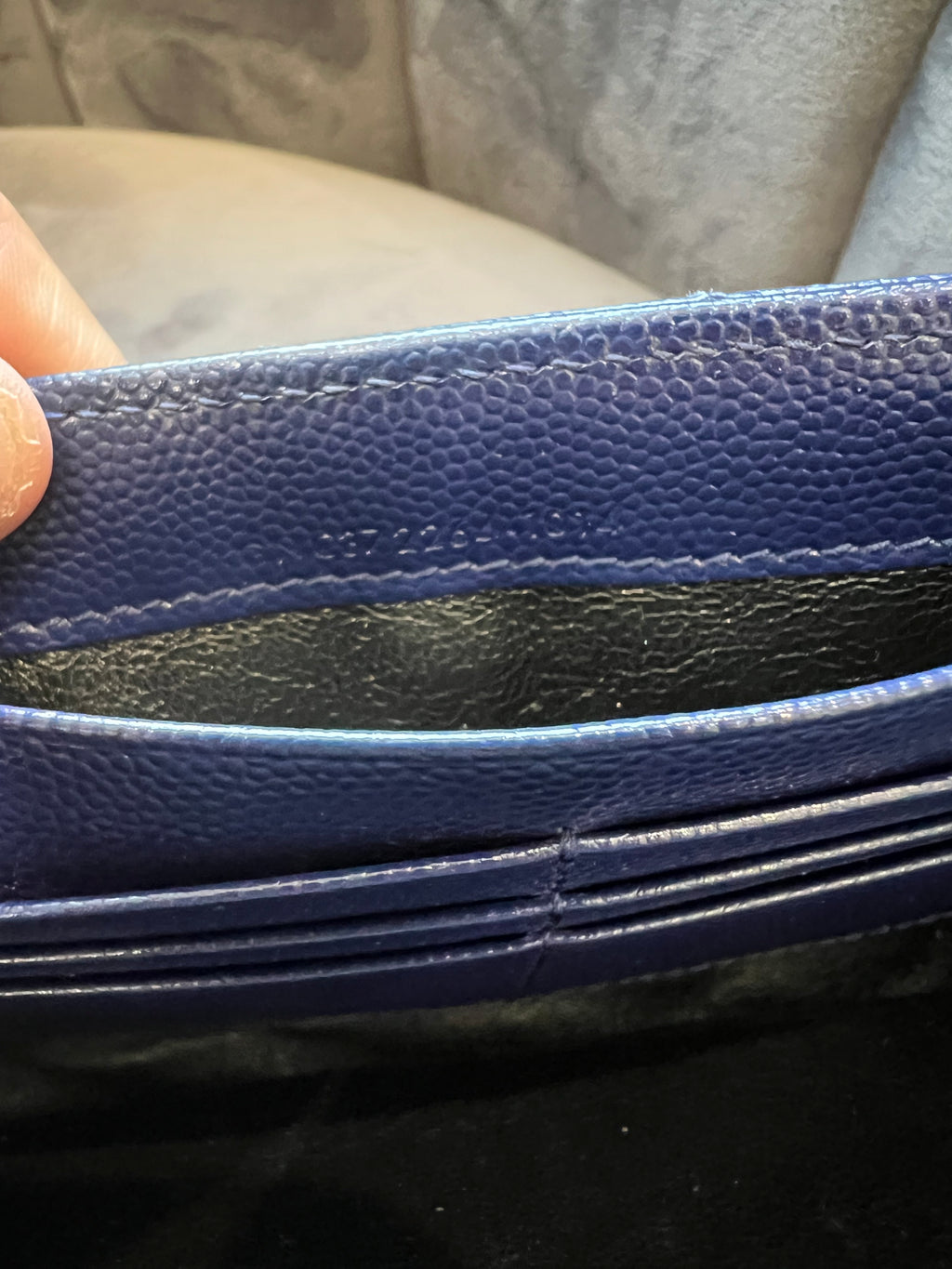 YSL monogram envelope flap wallet on chain