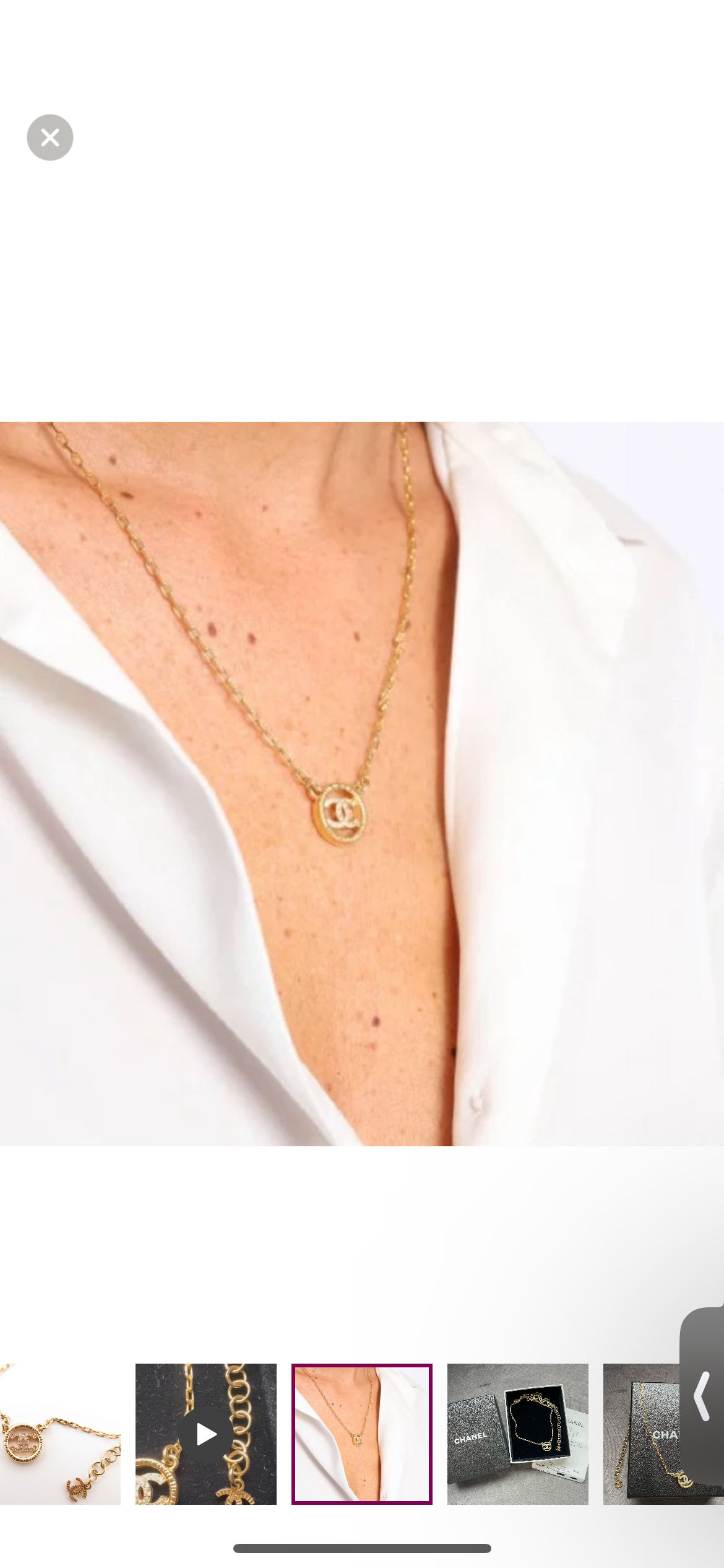 Chanel Crystal Gold CC Pendant necklace