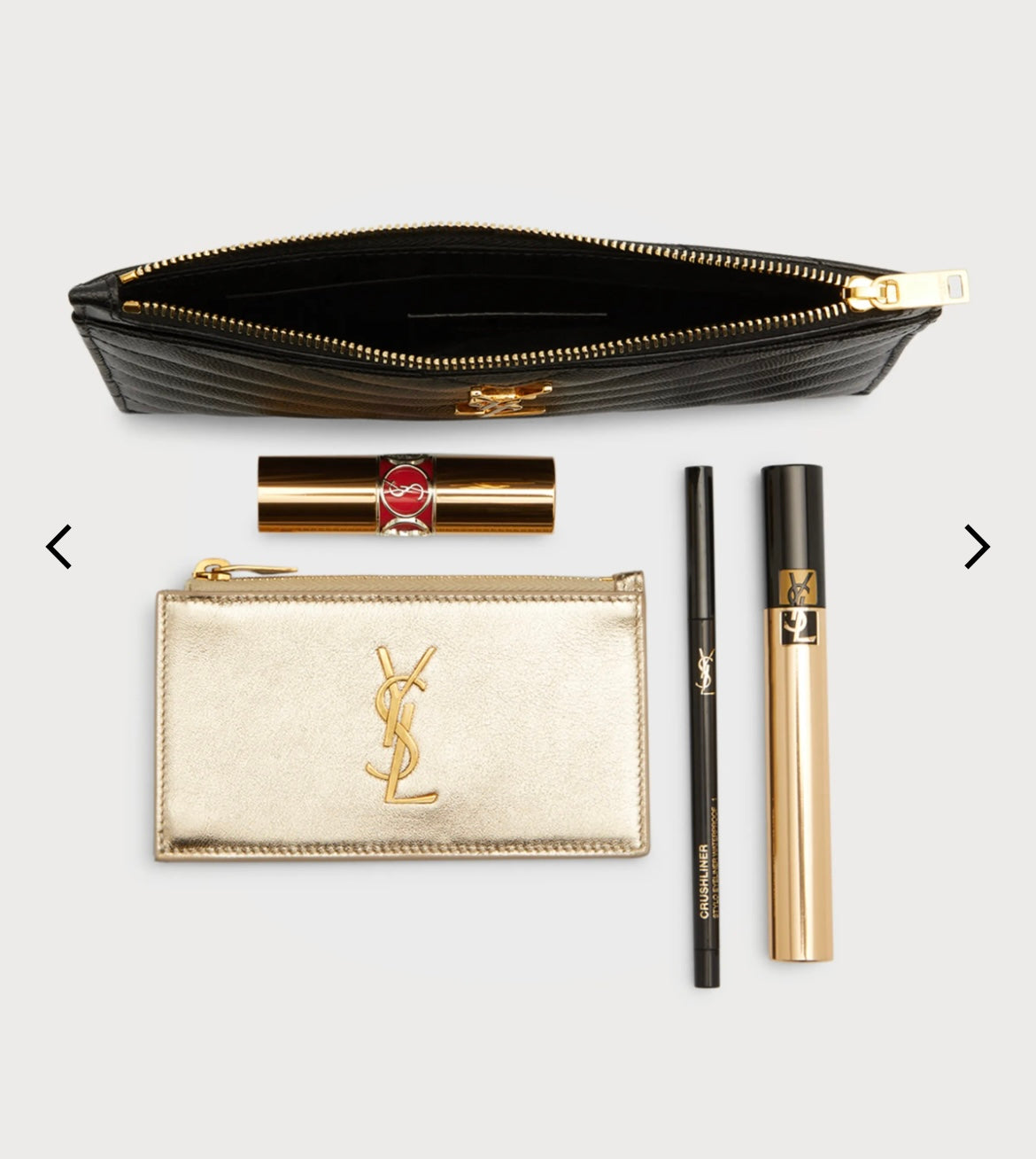 Beige YSL monogram clutch & crossbody bag