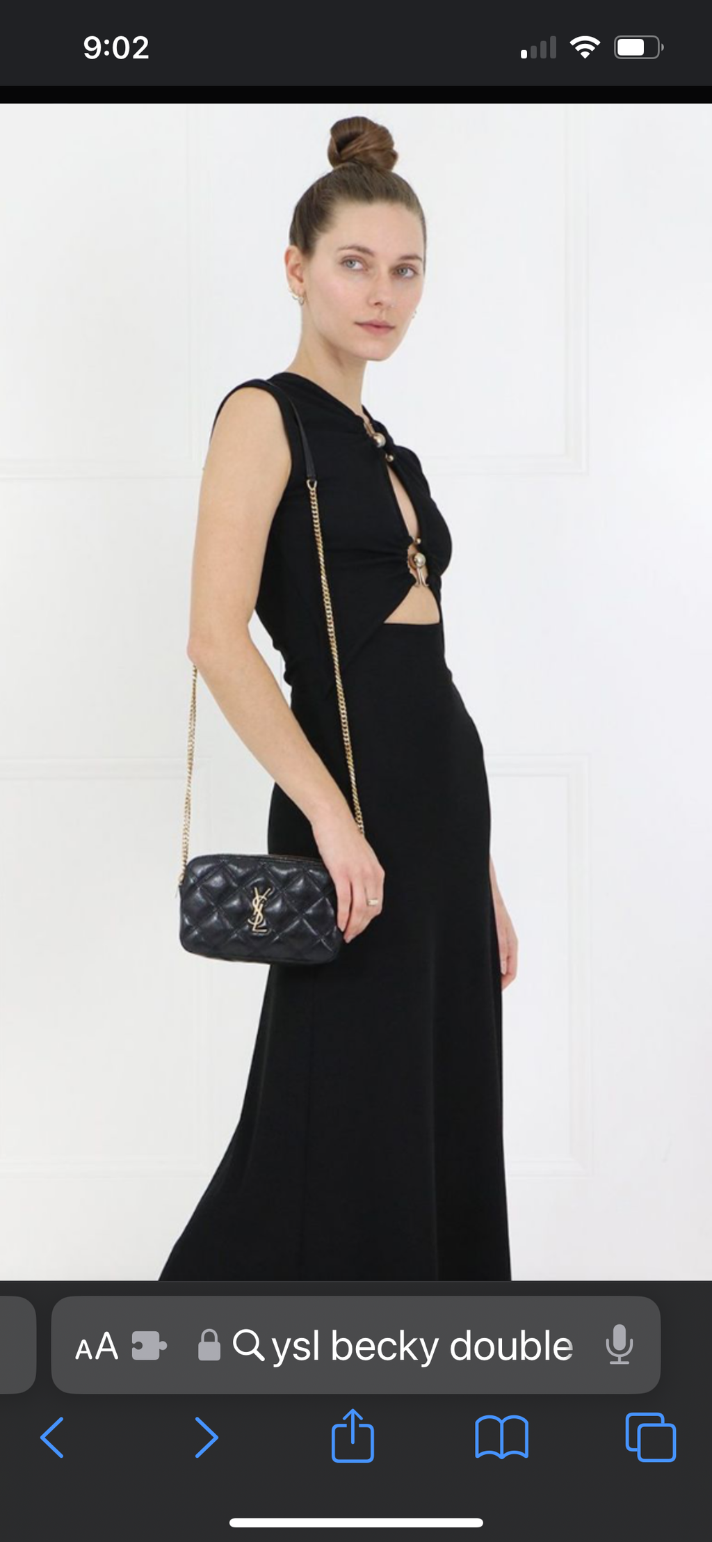 Yves Saint Laurent Becky double zip crossbody bag