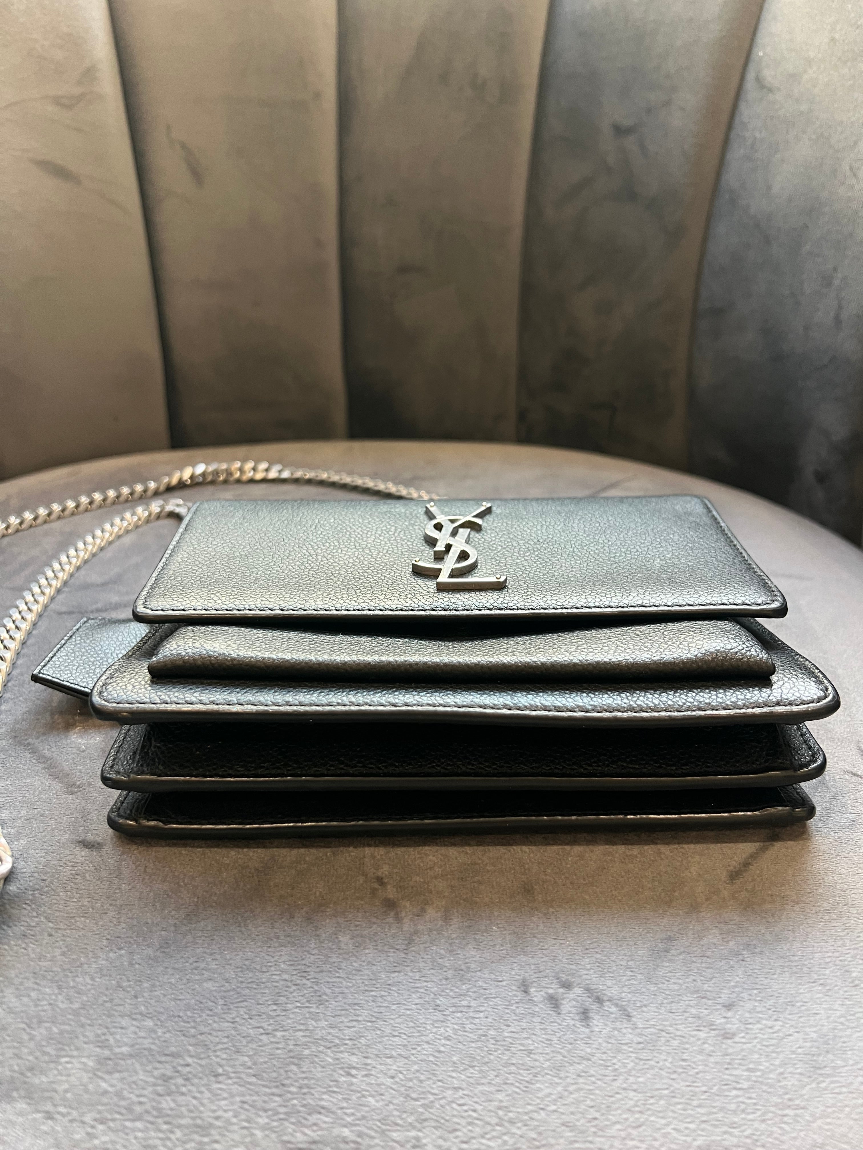 Yves Saint Laurent Sunset grained crossbody bag