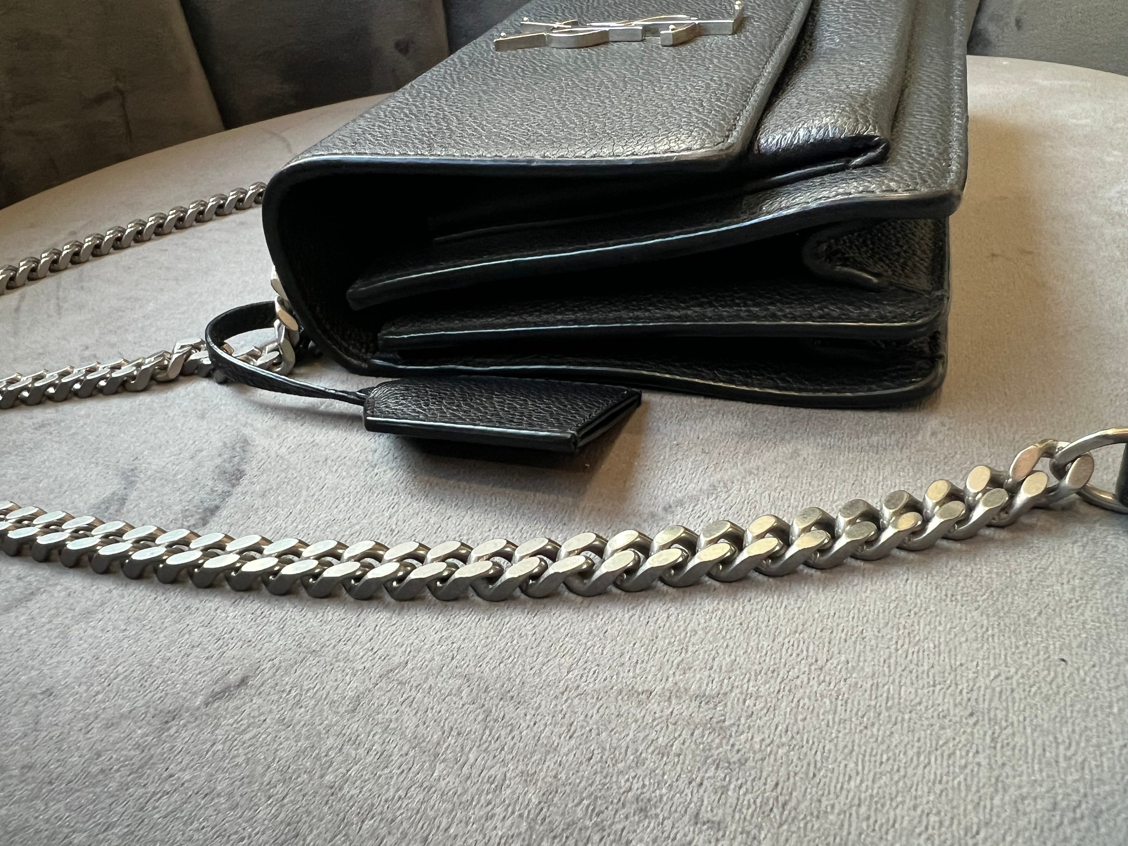 Yves Saint Laurent Sunset grained crossbody bag