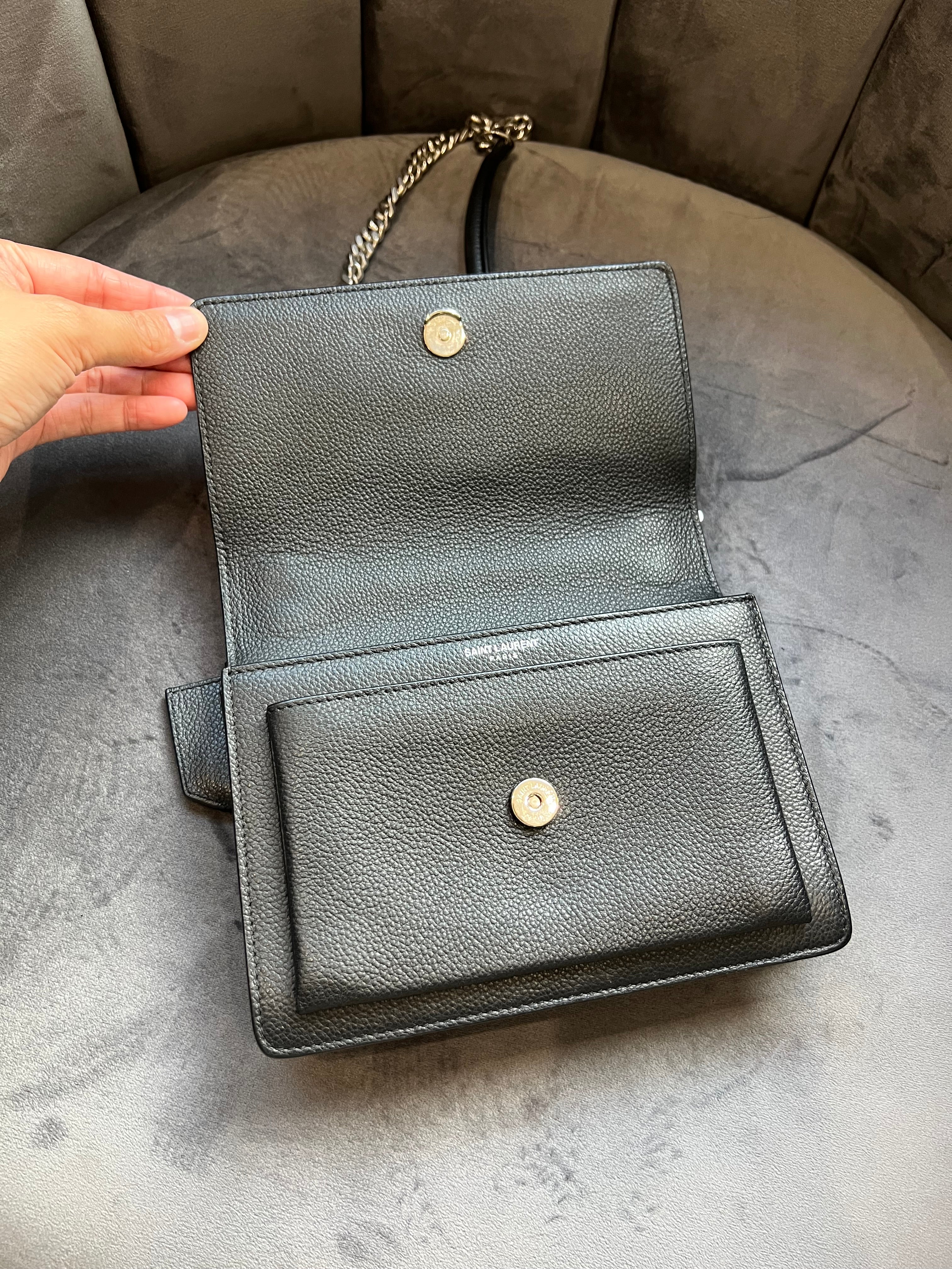 Yves Saint Laurent Sunset grained crossbody bag