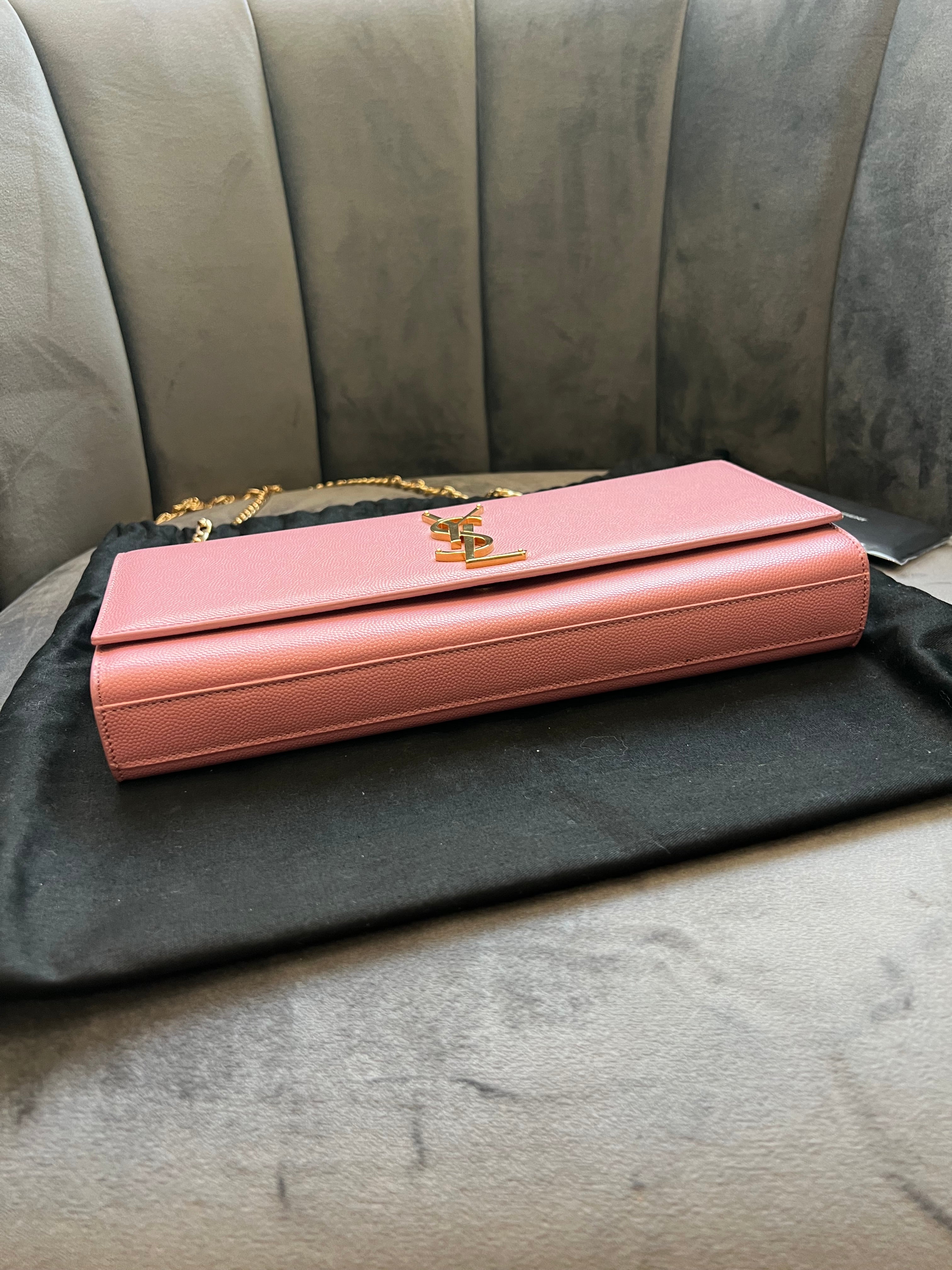 YSL Pink Kate Clutch & Crossbody