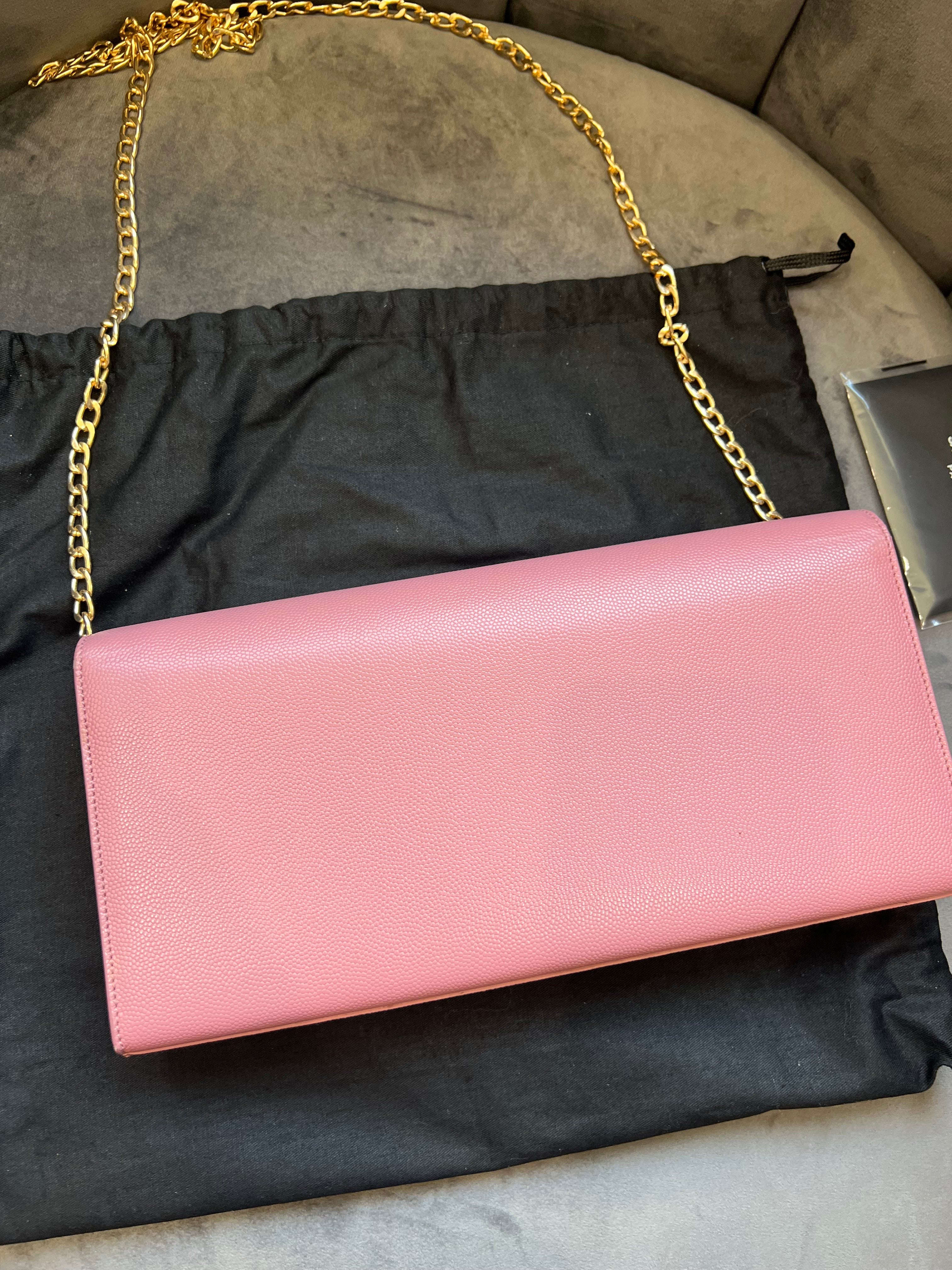 YSL Pink Kate Clutch & Crossbody