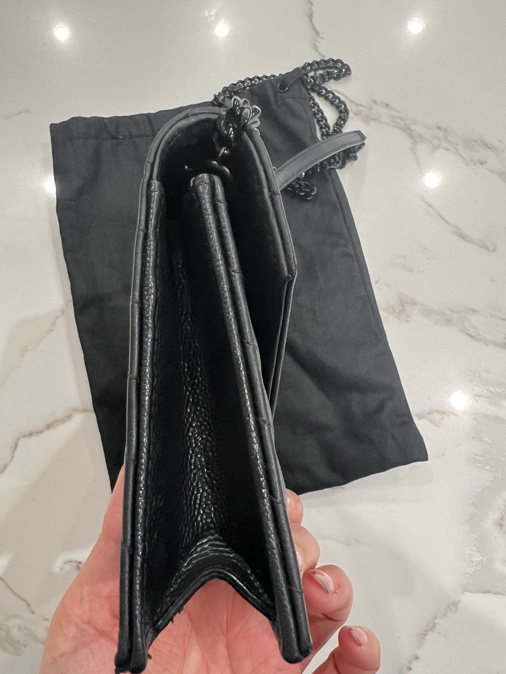 YSL black cassandre crossbody bag