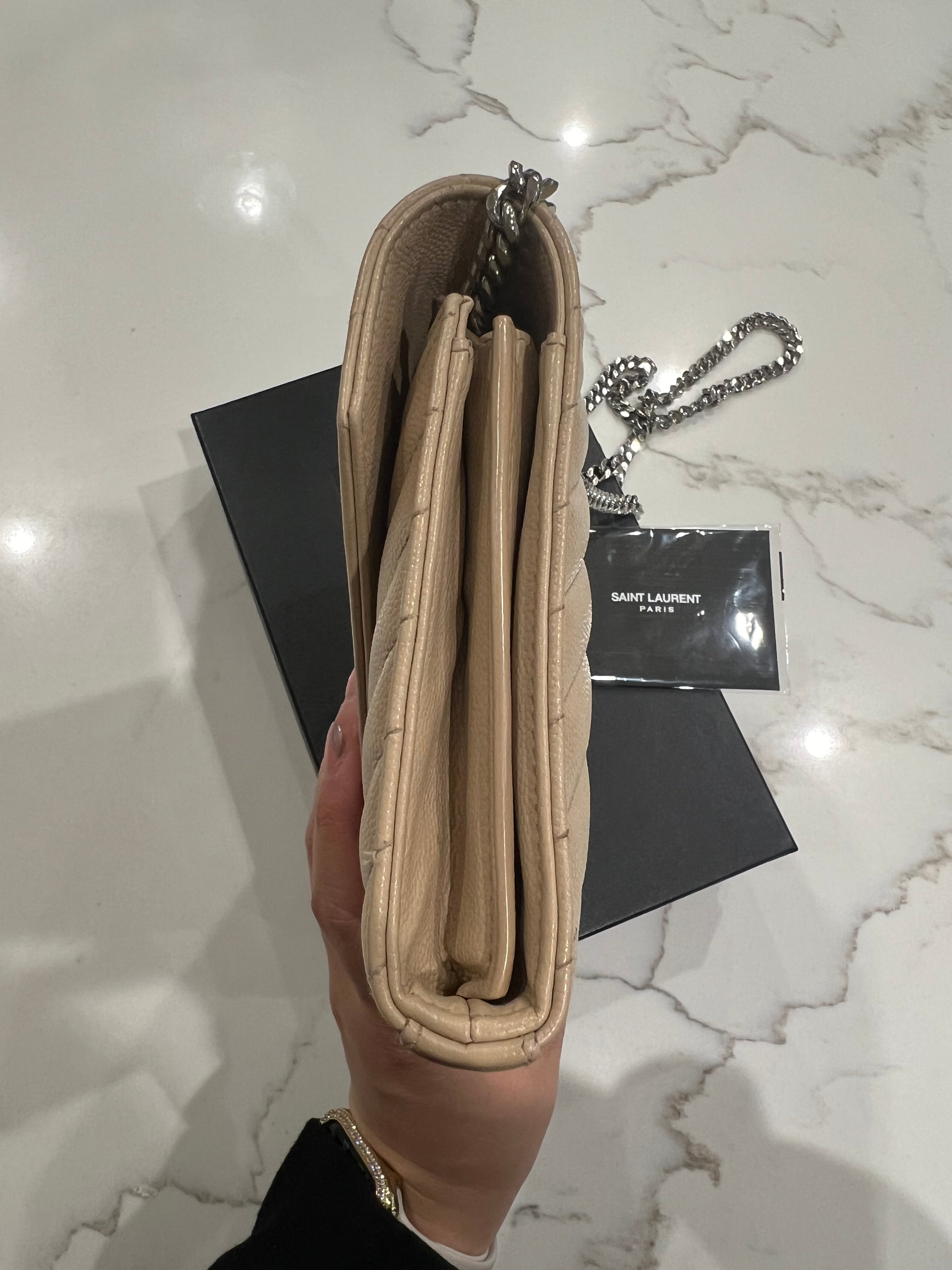 YSL beige crossbody bag