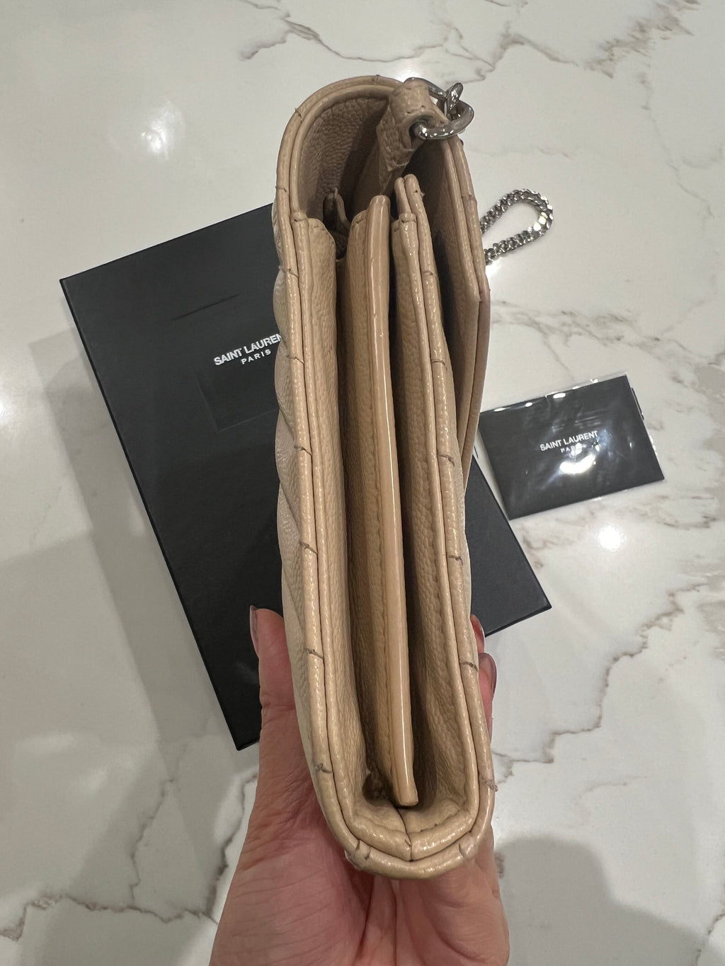 YSL beige crossbody bag