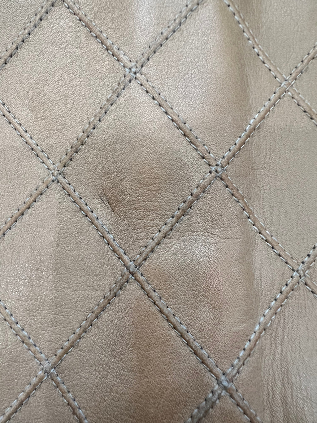 Vintage Chanel Quilted Shopping Tote Bag