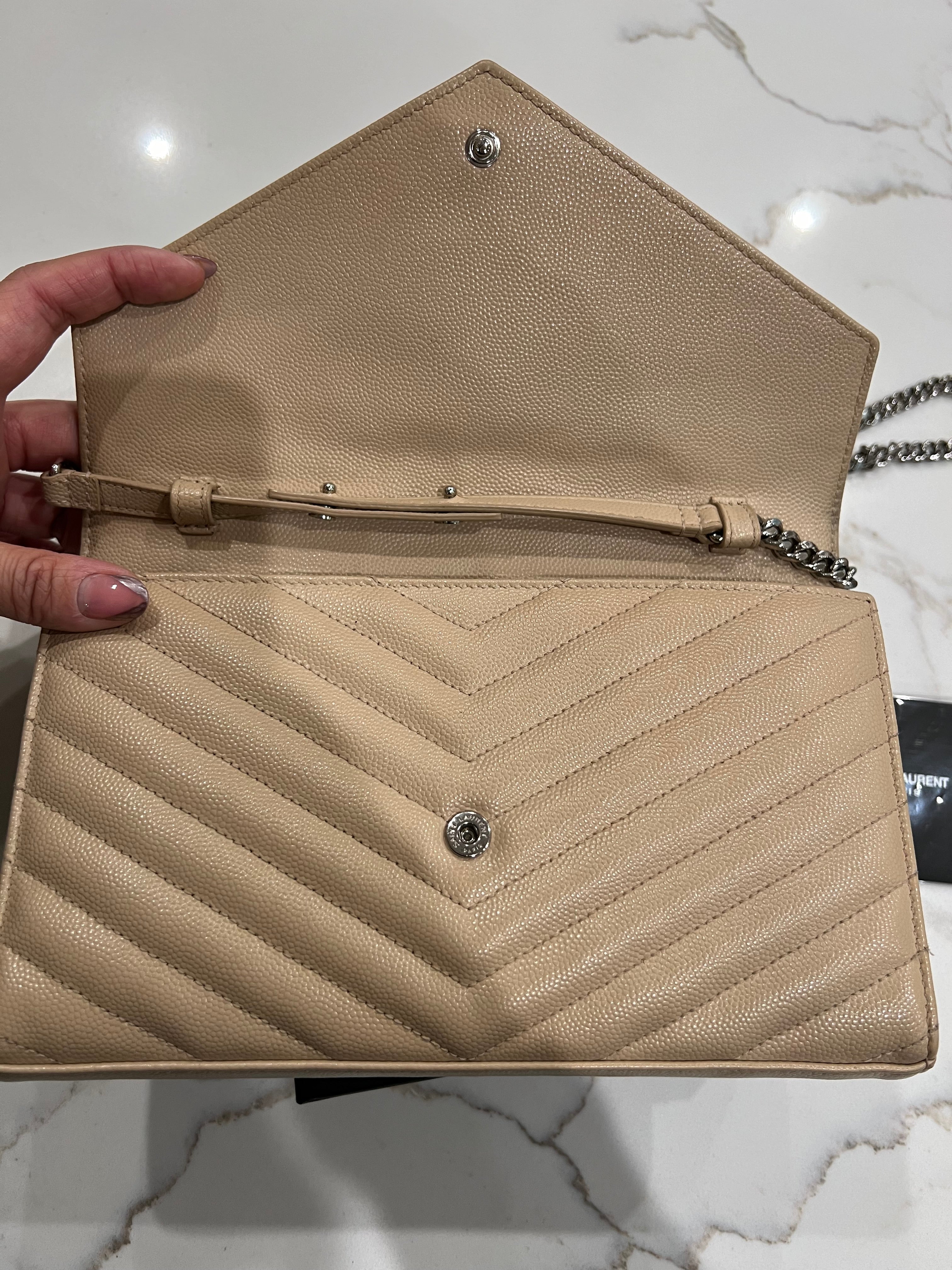 YSL beige crossbody bag