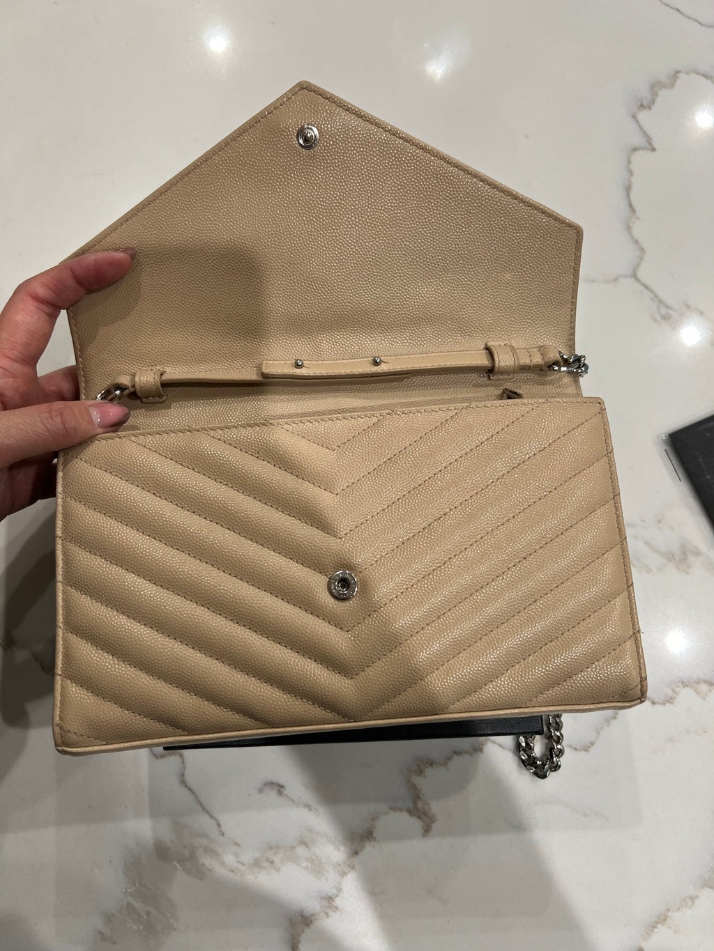 YSL beige crossbody bag