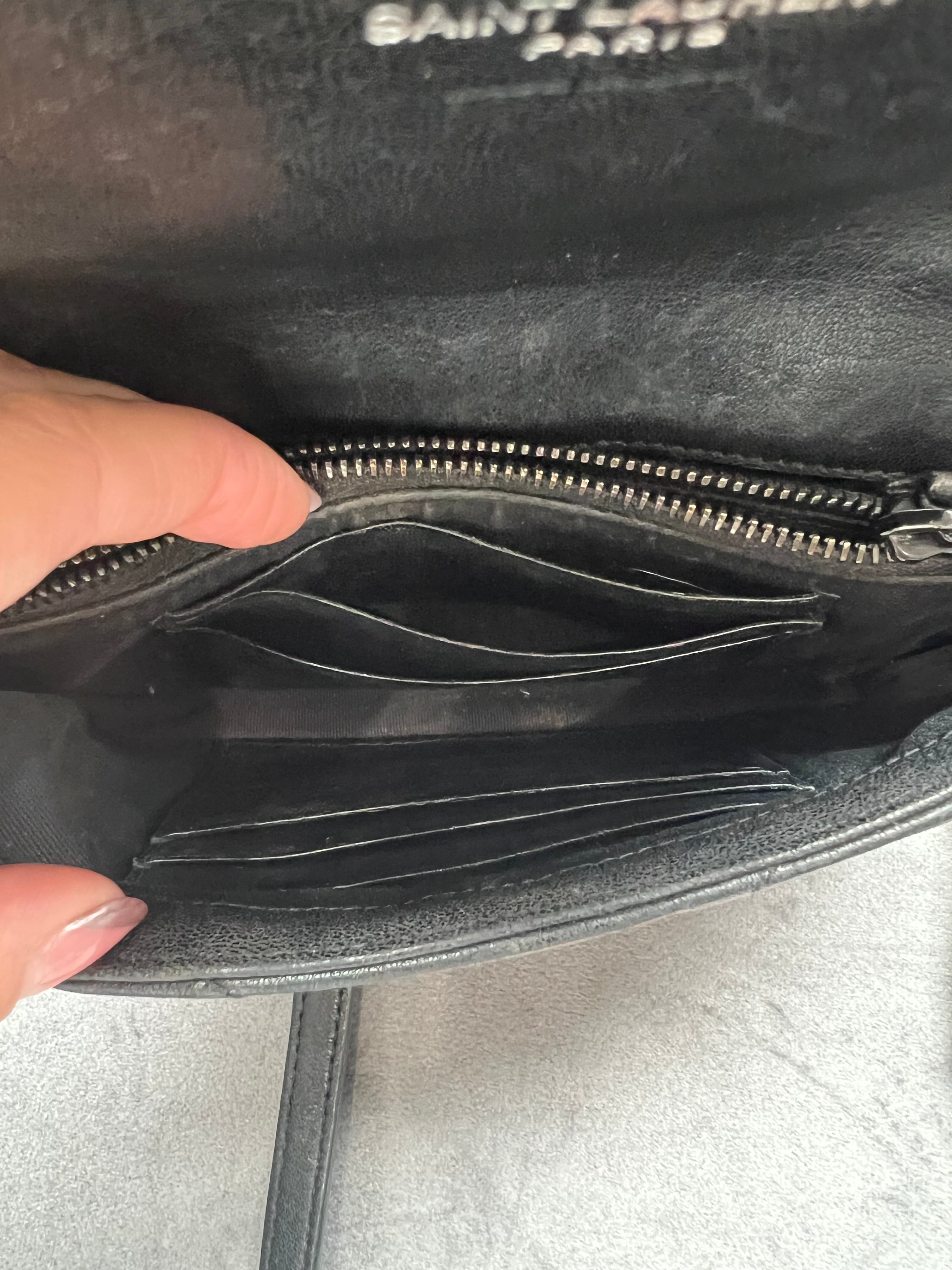Saint Laurent monogram college bag all black small