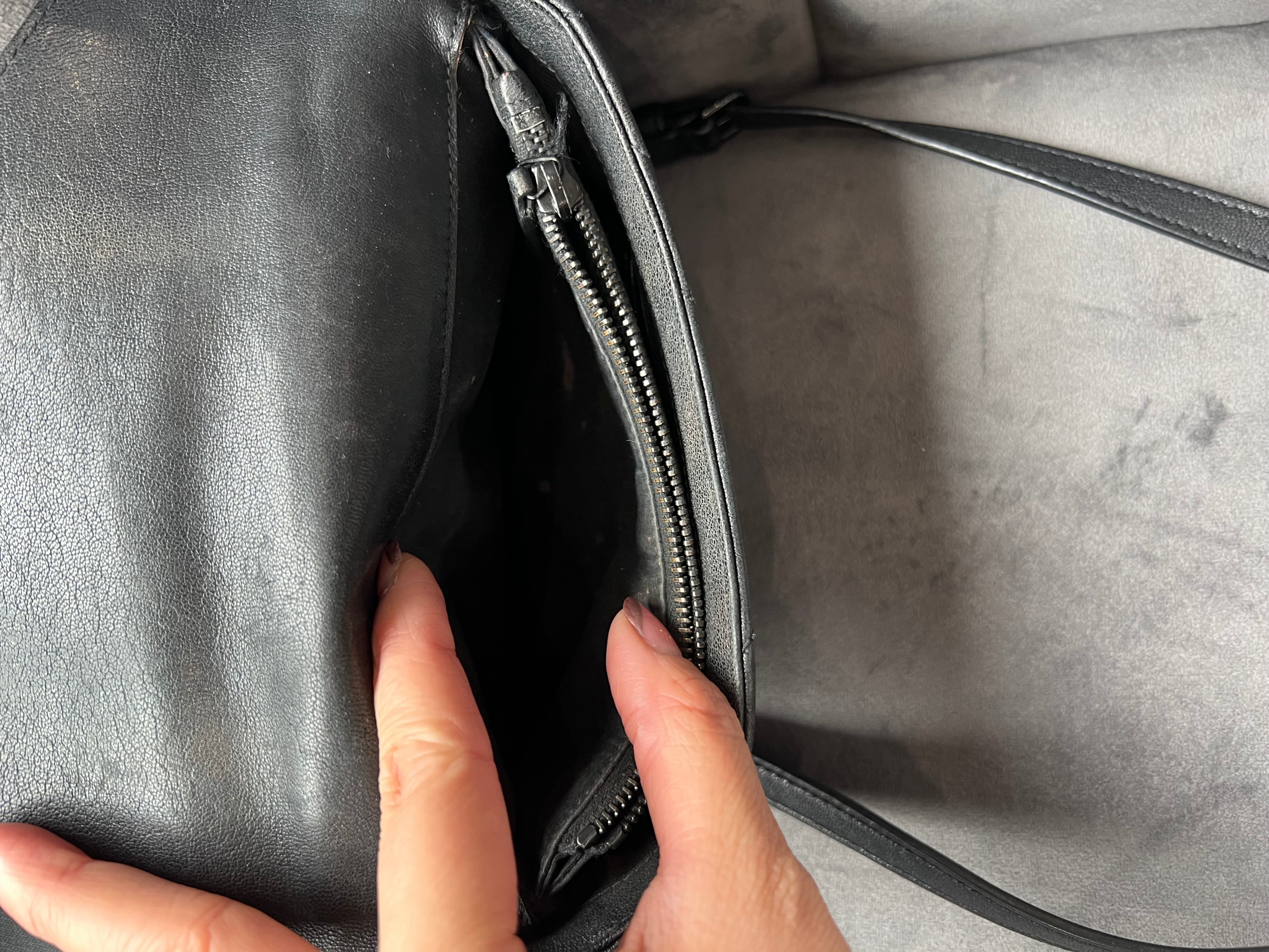 Saint Laurent monogram college bag all black small