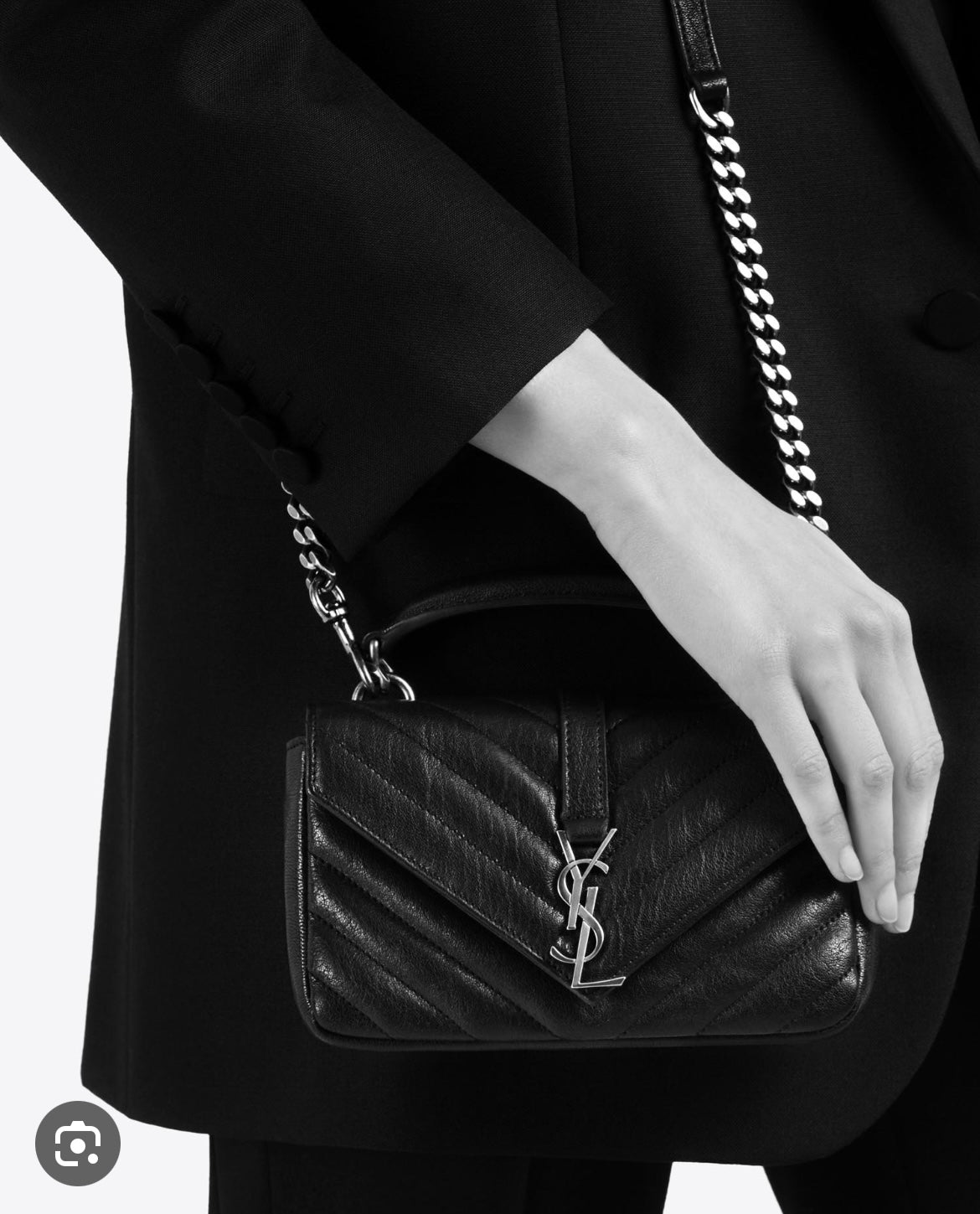Saint Laurent monogram college bag all black small