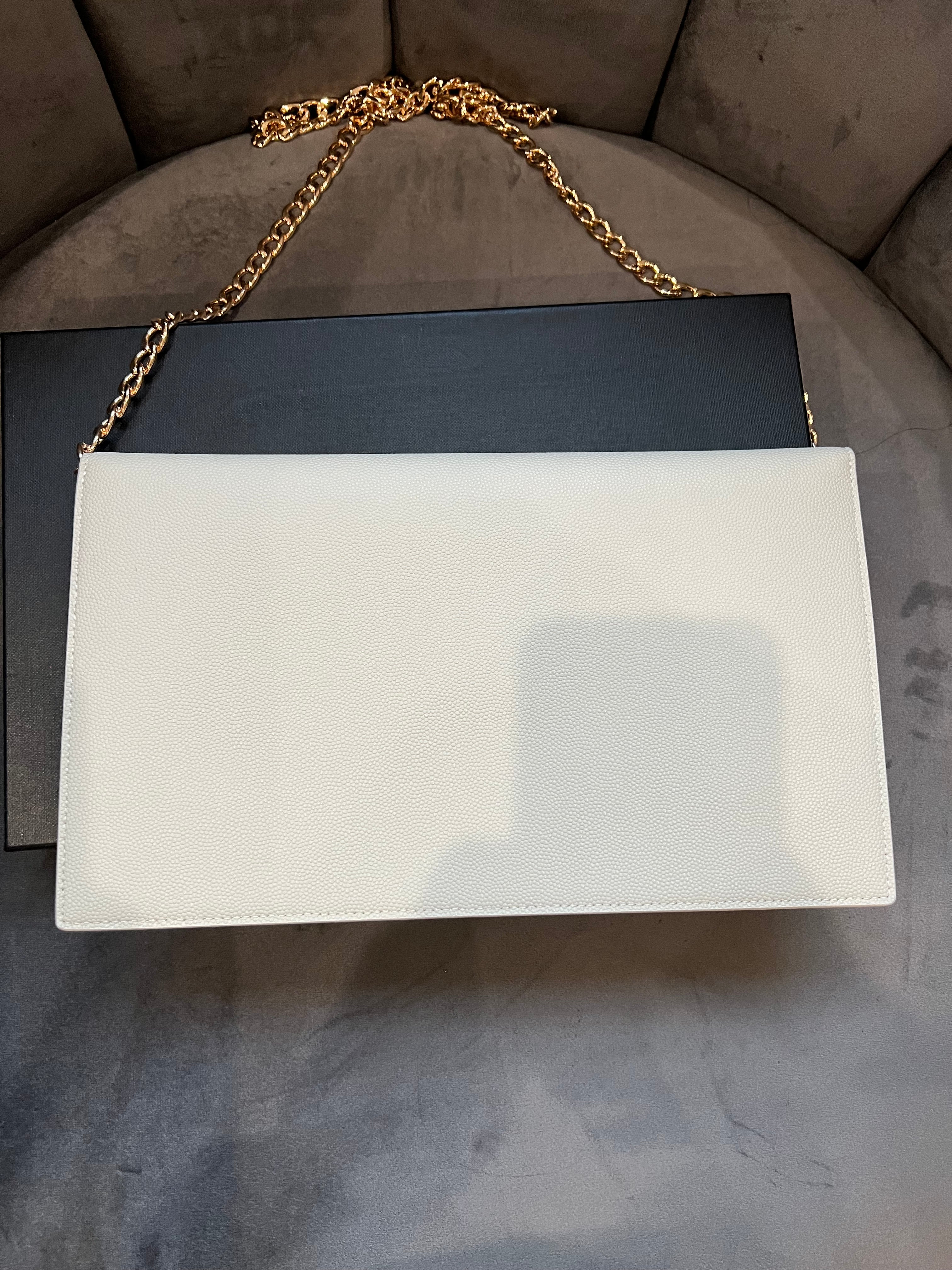 Saint Laurent uptown clutch with chain