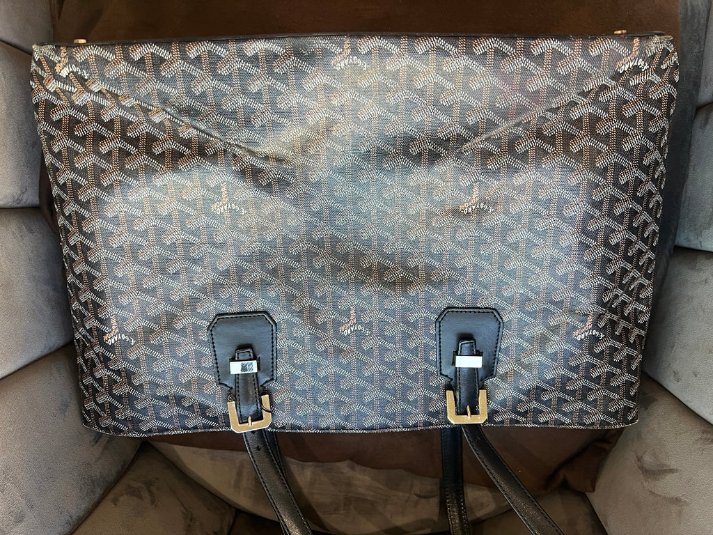 GOYARD Goyardine Sac Marie Galante MM Black