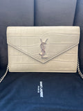 YSL Uptown Crocodile Crossboy Bag