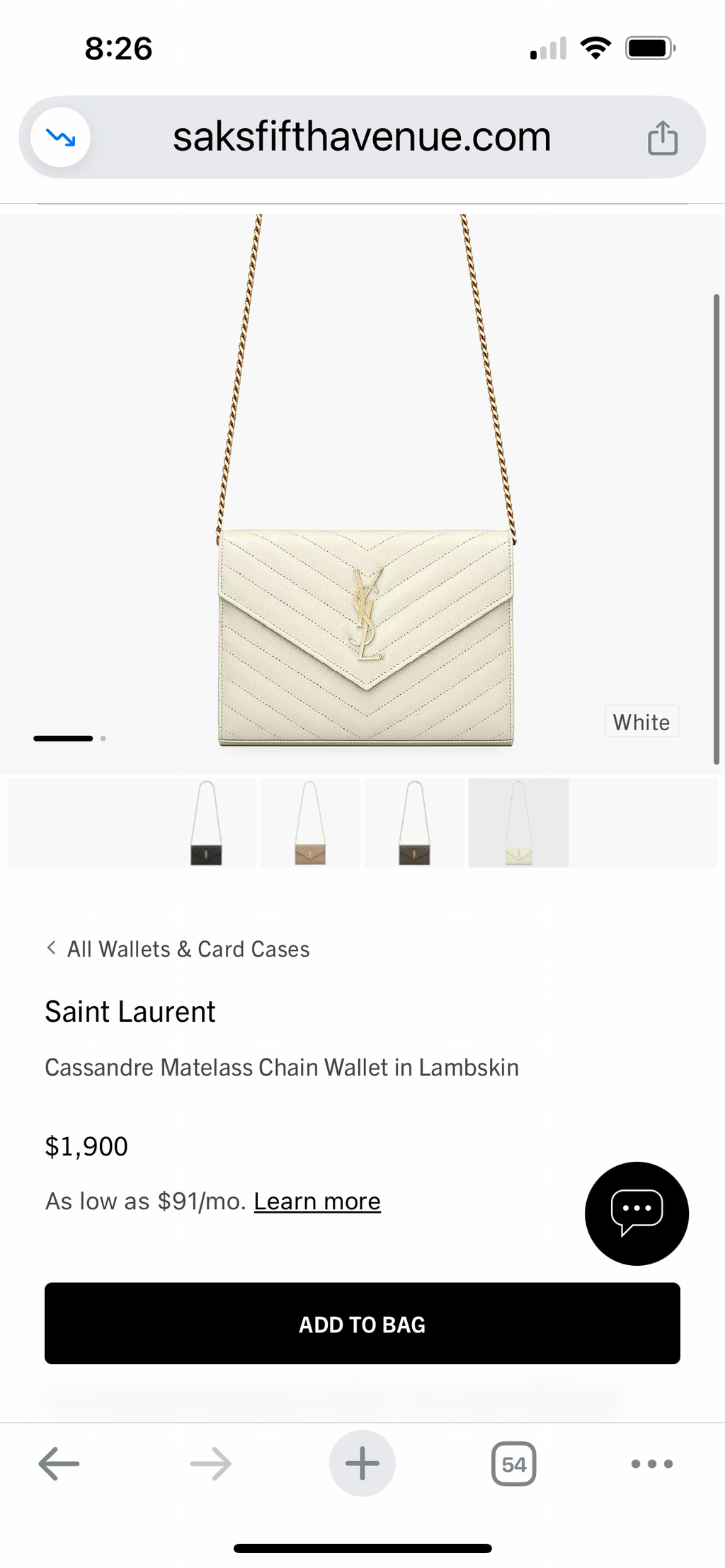 Yves Saint Laurent Cassandre Envelope crossbody