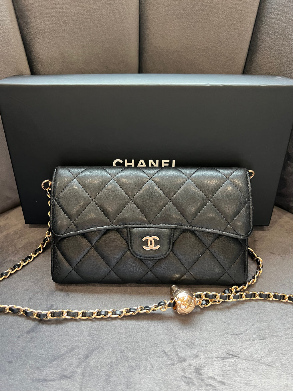 Chanel timeless wallet on chain