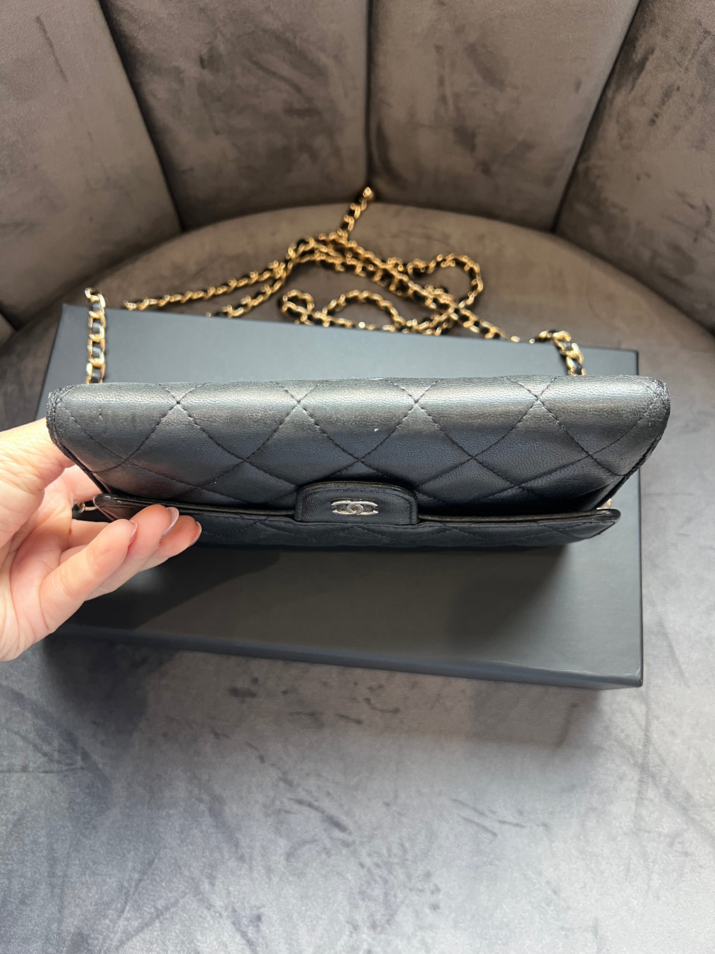Chanel timeless wallet on chain