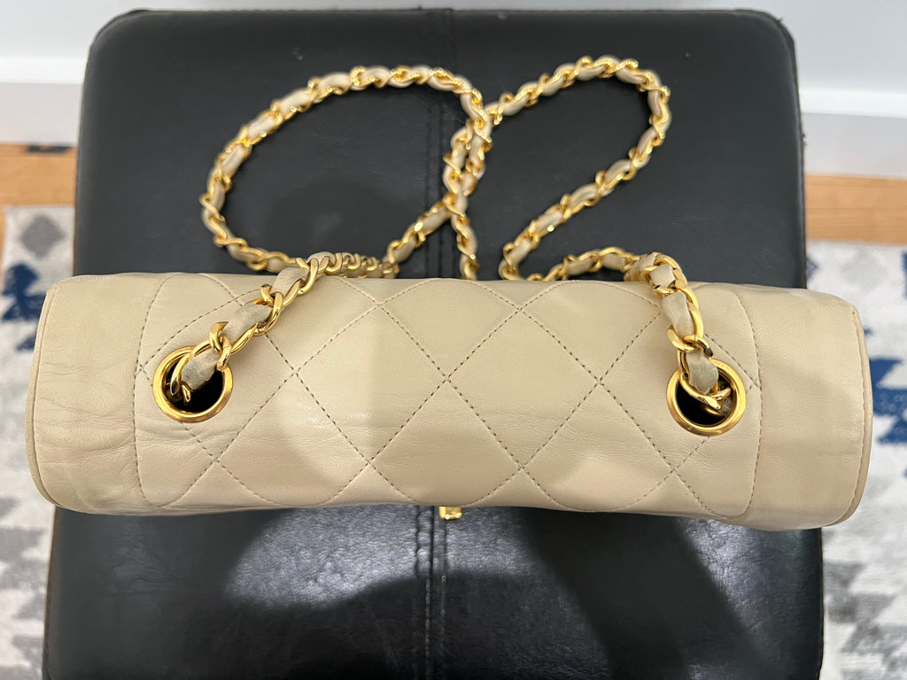 Vintage Chanel Diana ivory 24k gold