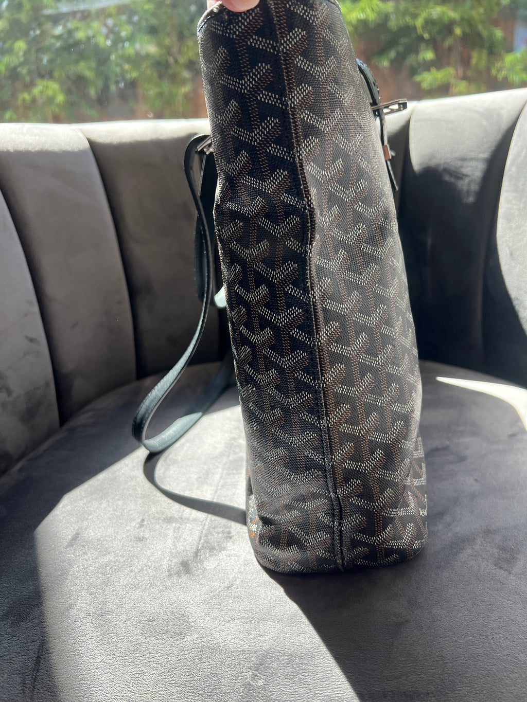 GOYARD Goyardine Sac Marie Galante MM Black