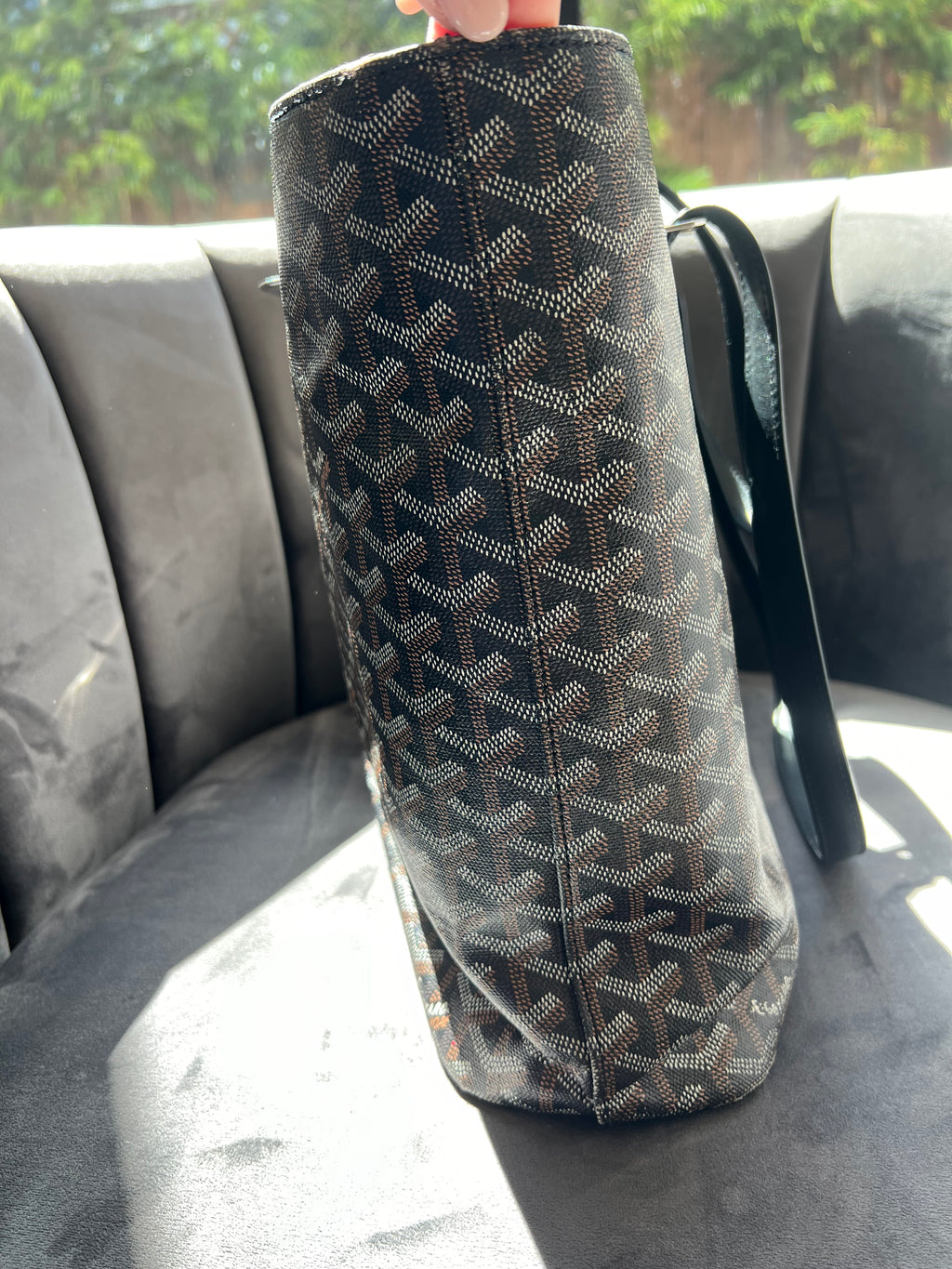 GOYARD Goyardine Sac Marie Galante MM Black