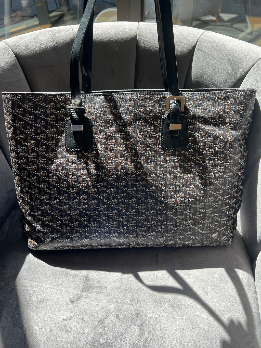 GOYARD Goyardine Sac Marie Galante MM Black
