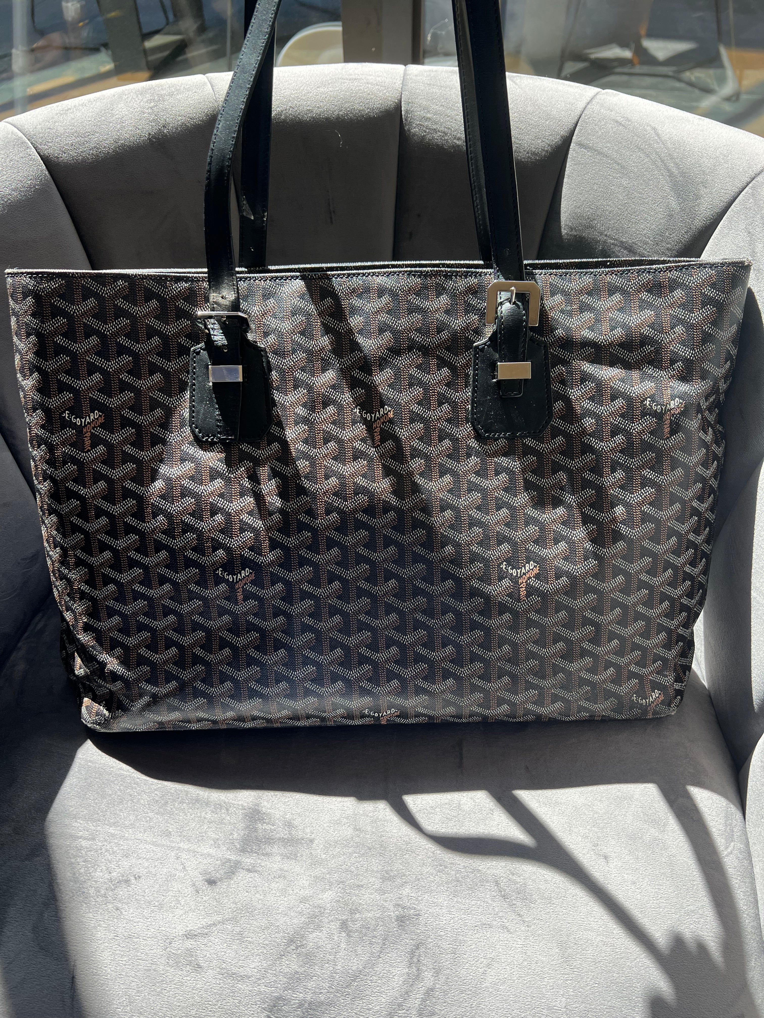 GOYARD Goyardine Sac Marie Galante MM Black