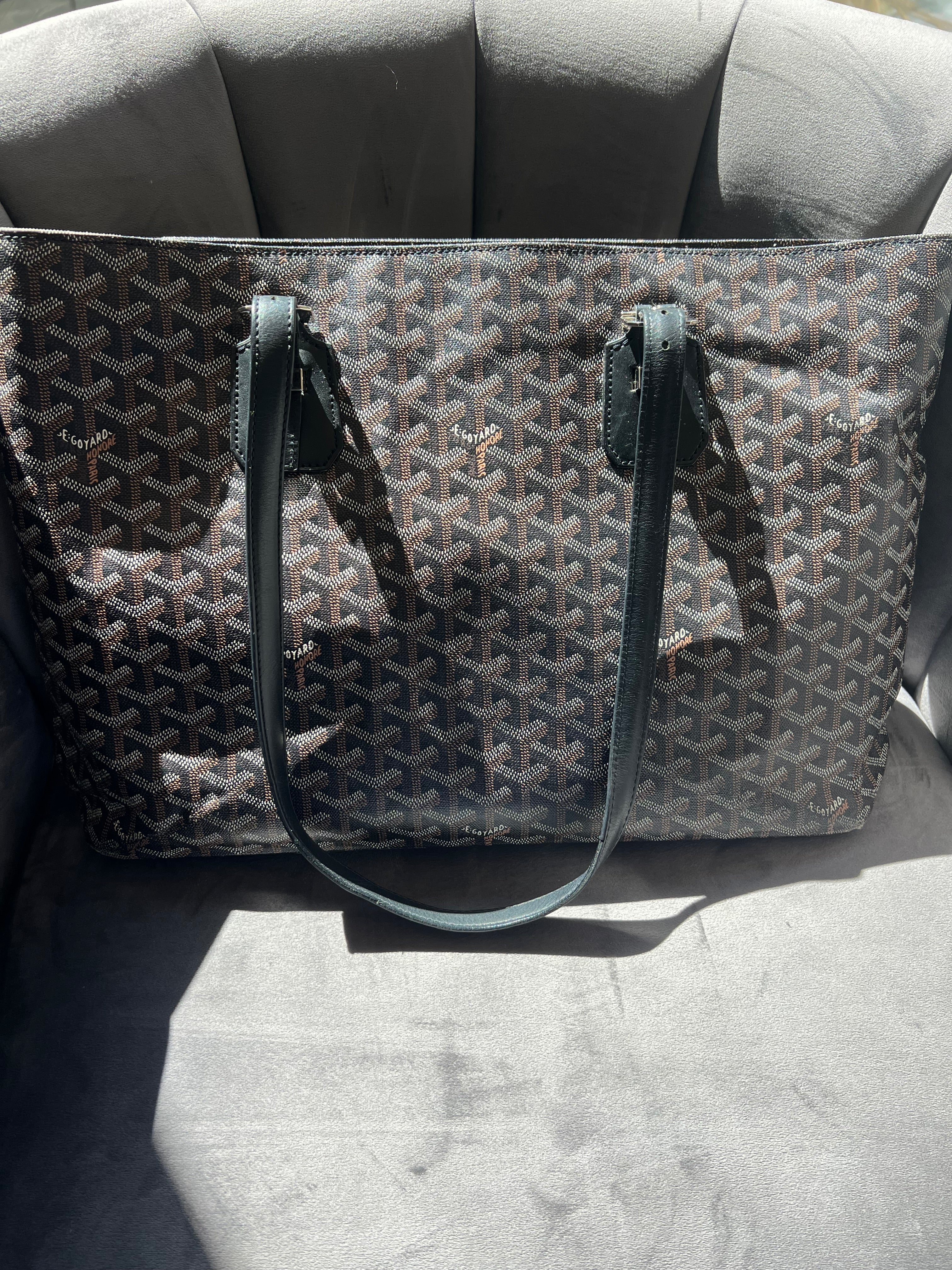 GOYARD Goyardine Sac Marie Galante MM Black