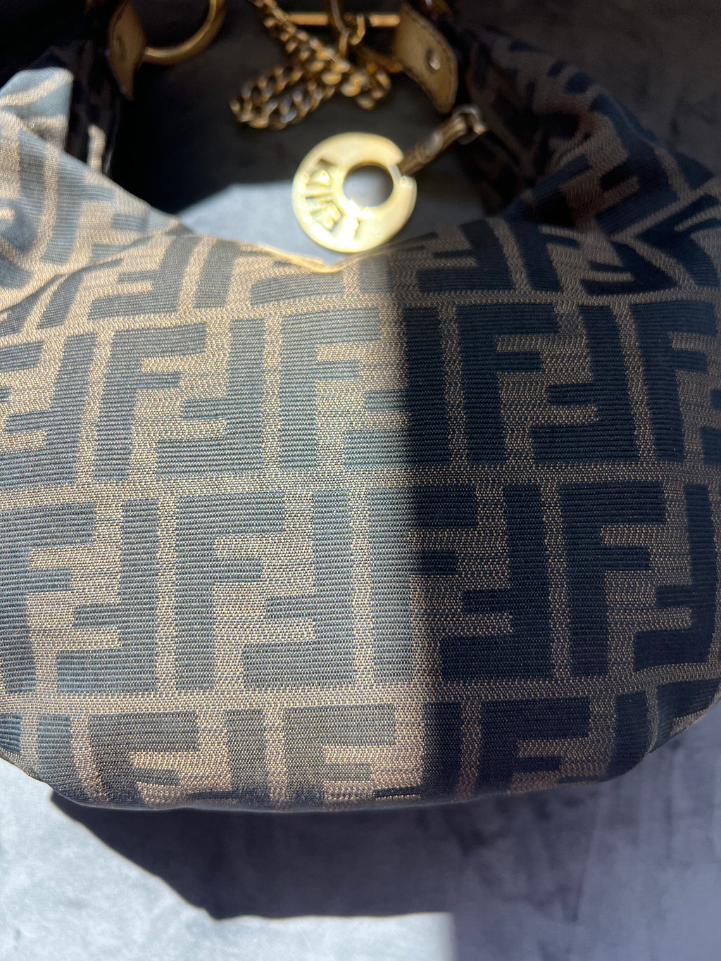 Fendi chain hobo and bracelet bag