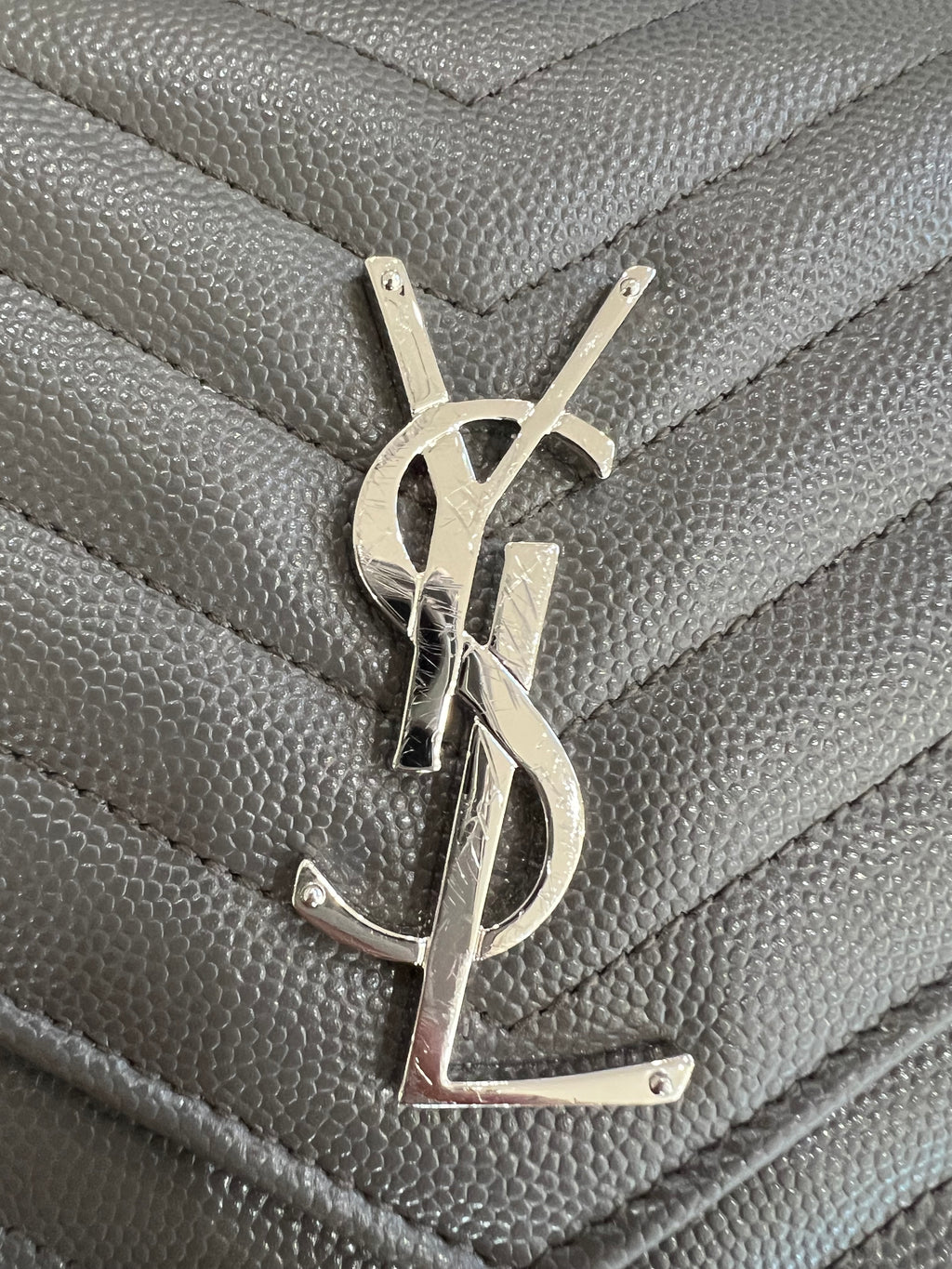YSL gray crossbody bag