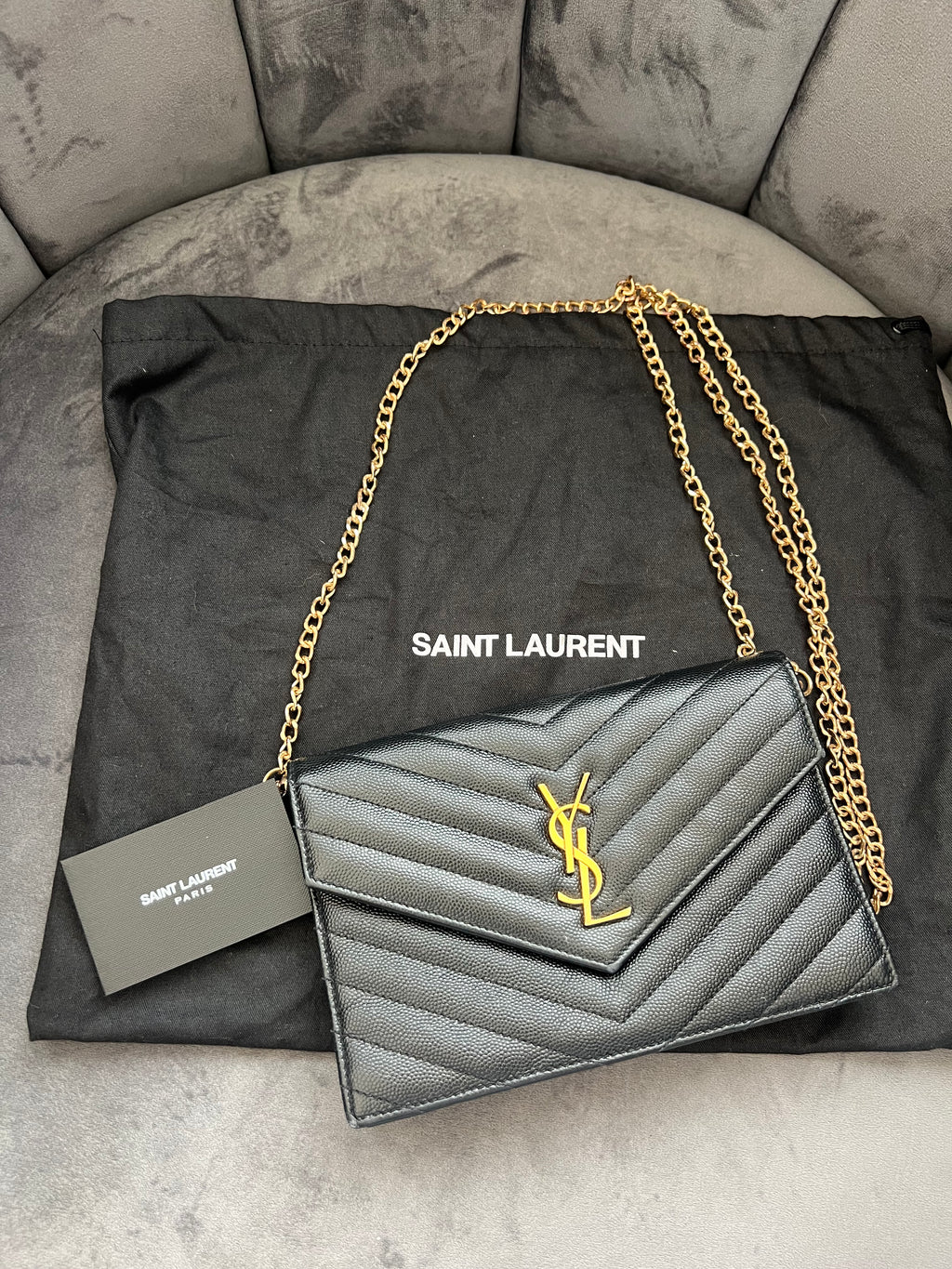 Yves Saint Laurent Cassandre envelope flap crossbody bag
