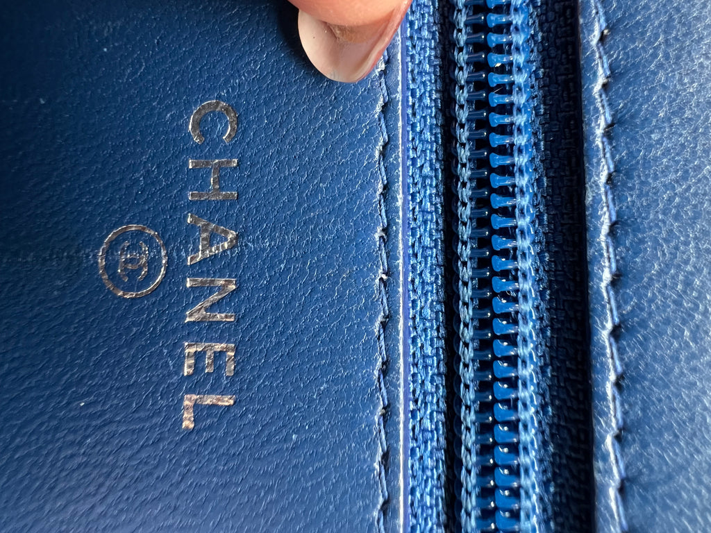 Chanel Boy Wallet on Chain Blue