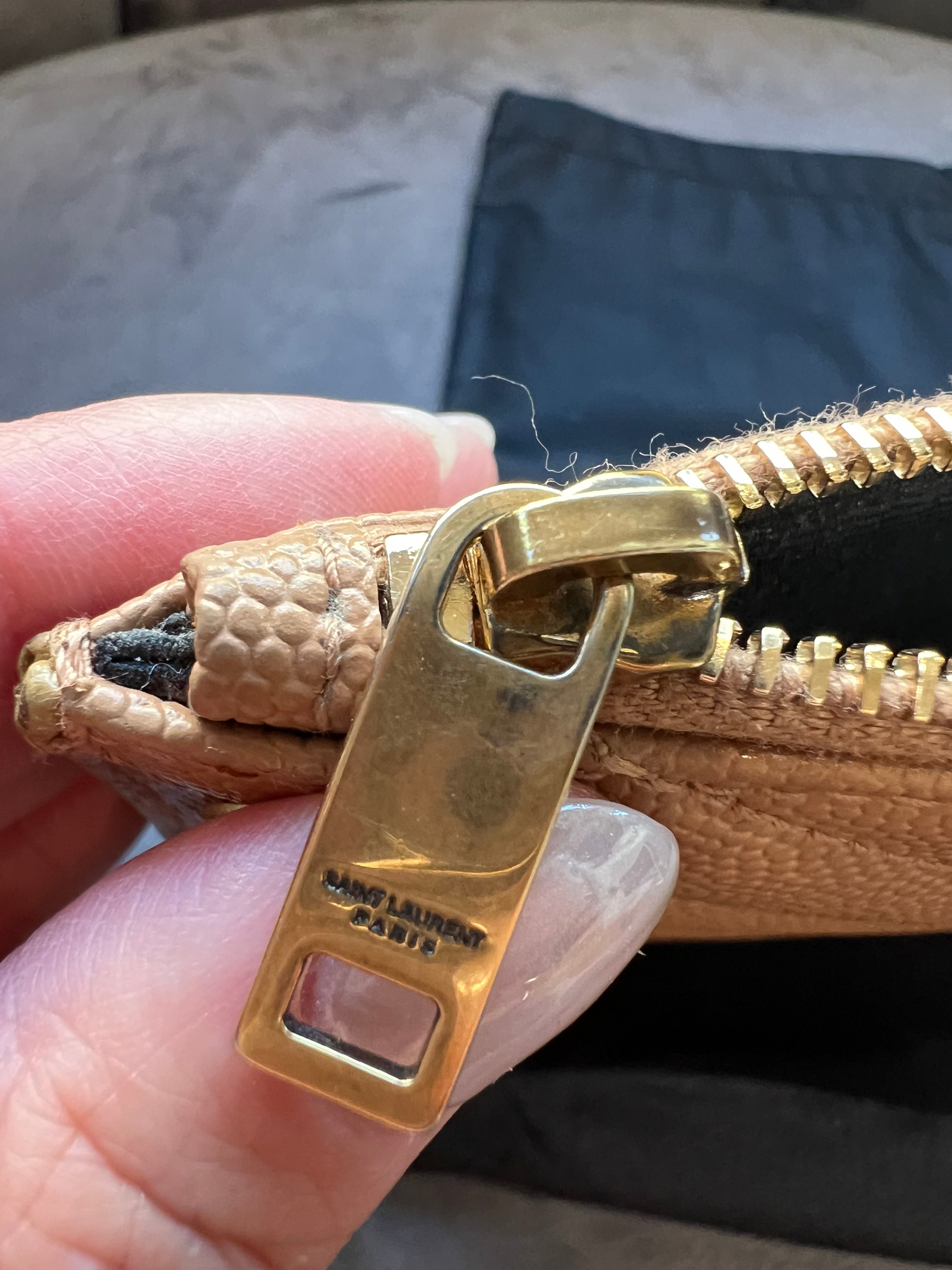 Yves Saint Laurent Tan Monogram Quilted Clutch & Crossbody