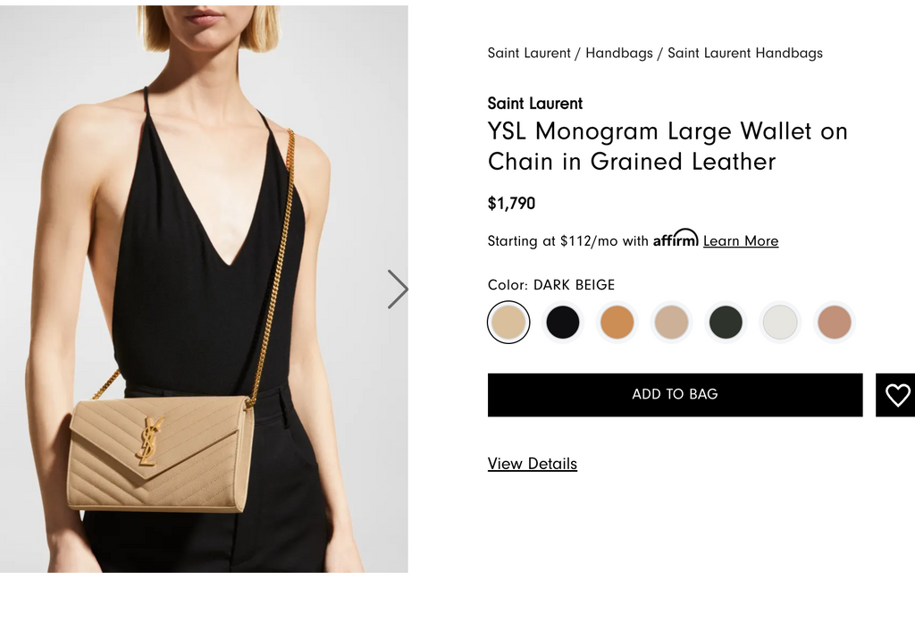 YSL beige crossbody bag