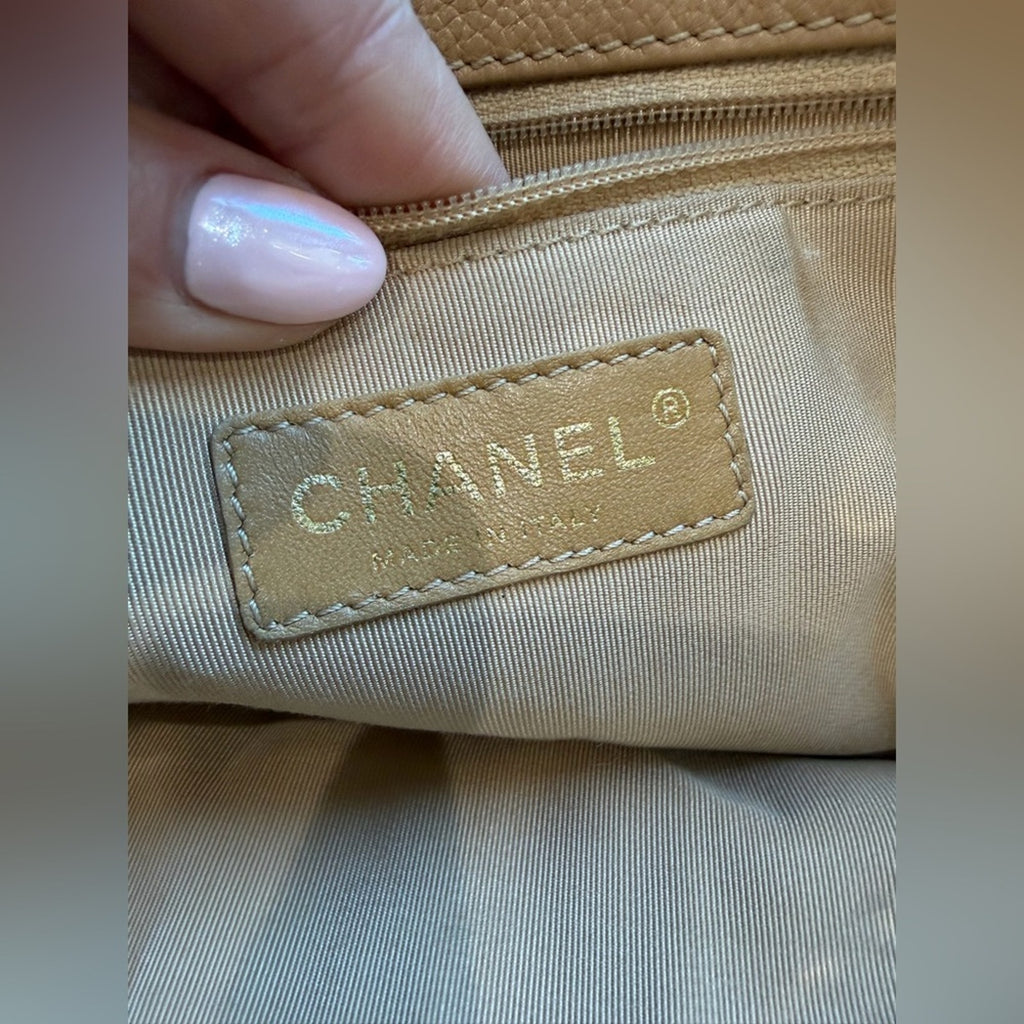 CHANEL Cerf Executive Tote Bag Beige